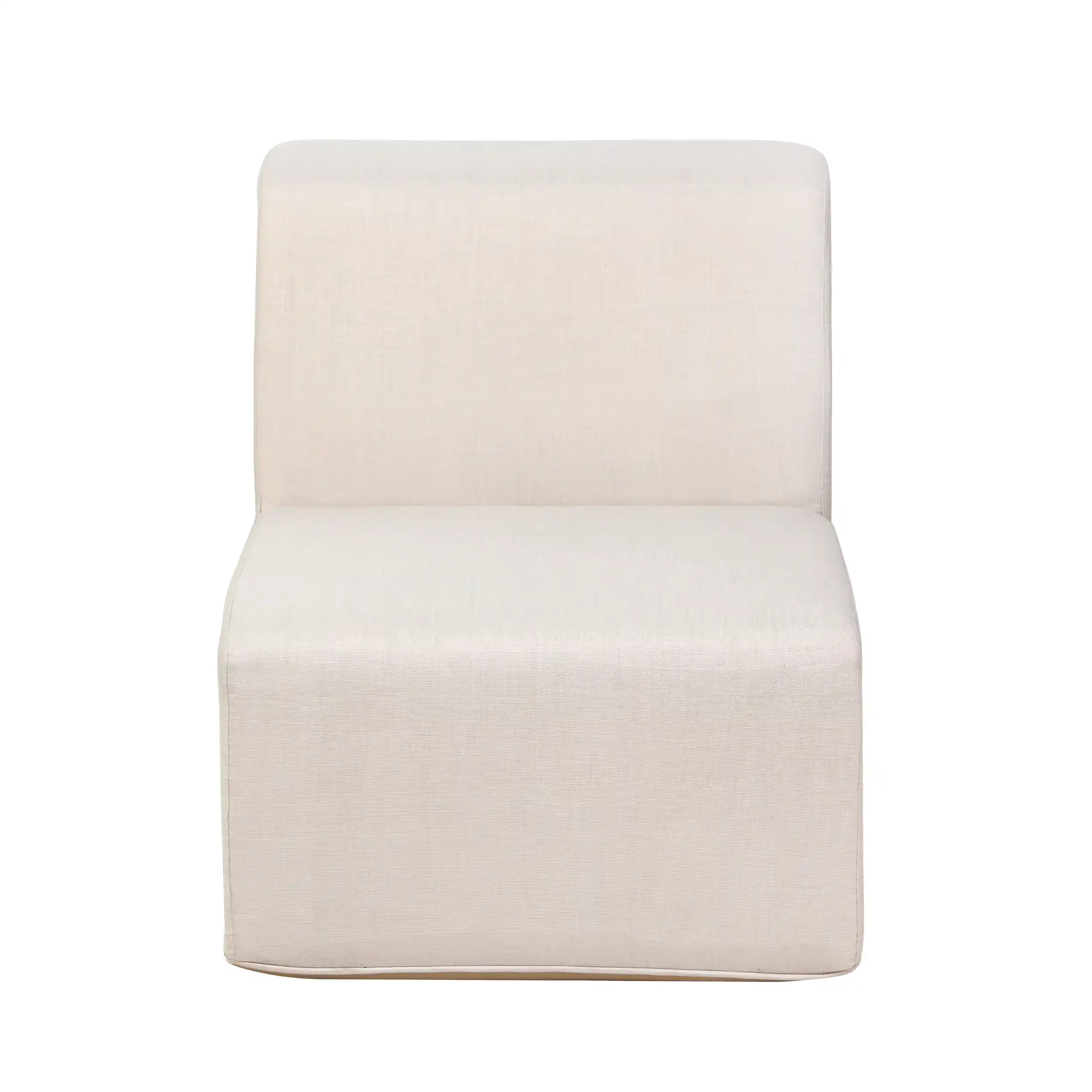 Deko Living 4 Piece Seating Beige Compressed Foam Sectional Sofa and Ottoman Set (CIF50217) - Image 3