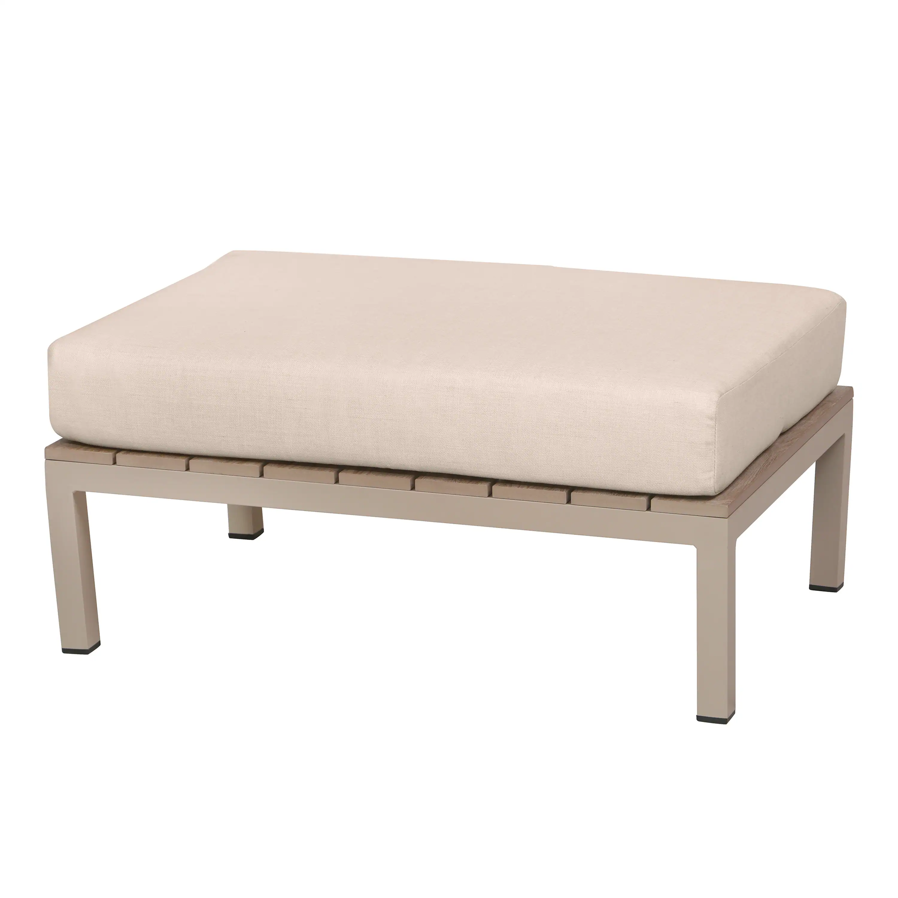 Deko Living 4 Piece Seating Beige Outdoor Compressed Foam Sectional Sofas and Ottoman Set (COP30217) - Image 11