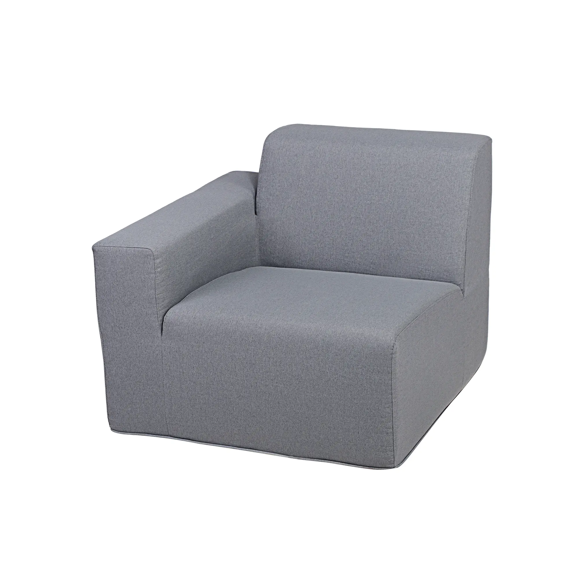 Deko Living 4 Piece Seating Gray Compressed Foam Sectional Sofa and Ottoman Set (CIF50017) - Image 5
