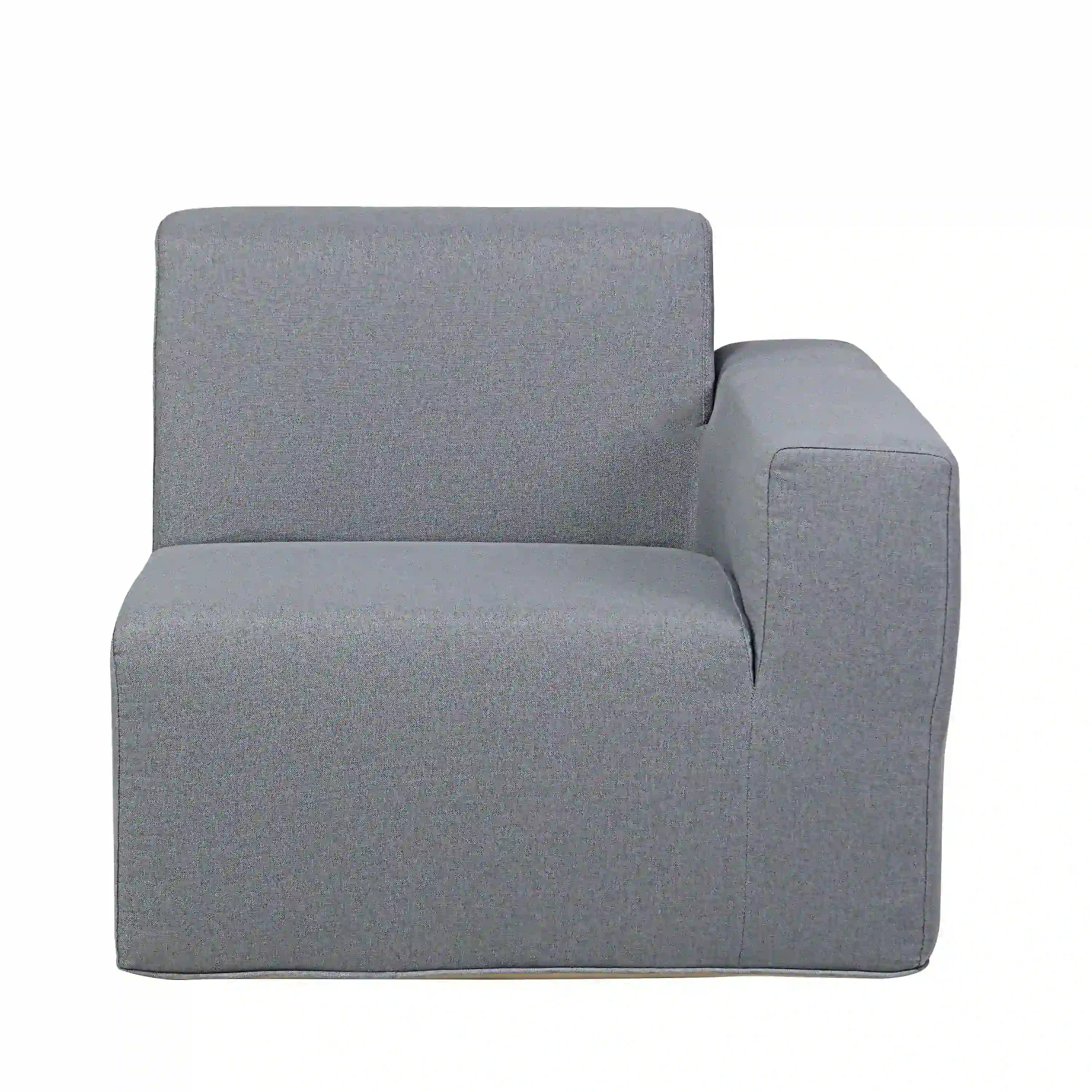 Deko Living 4 Piece Seating Gray Outdoor Compressed Foam Sectional Sofas and Ottoman Set (COP30017) - Image 11