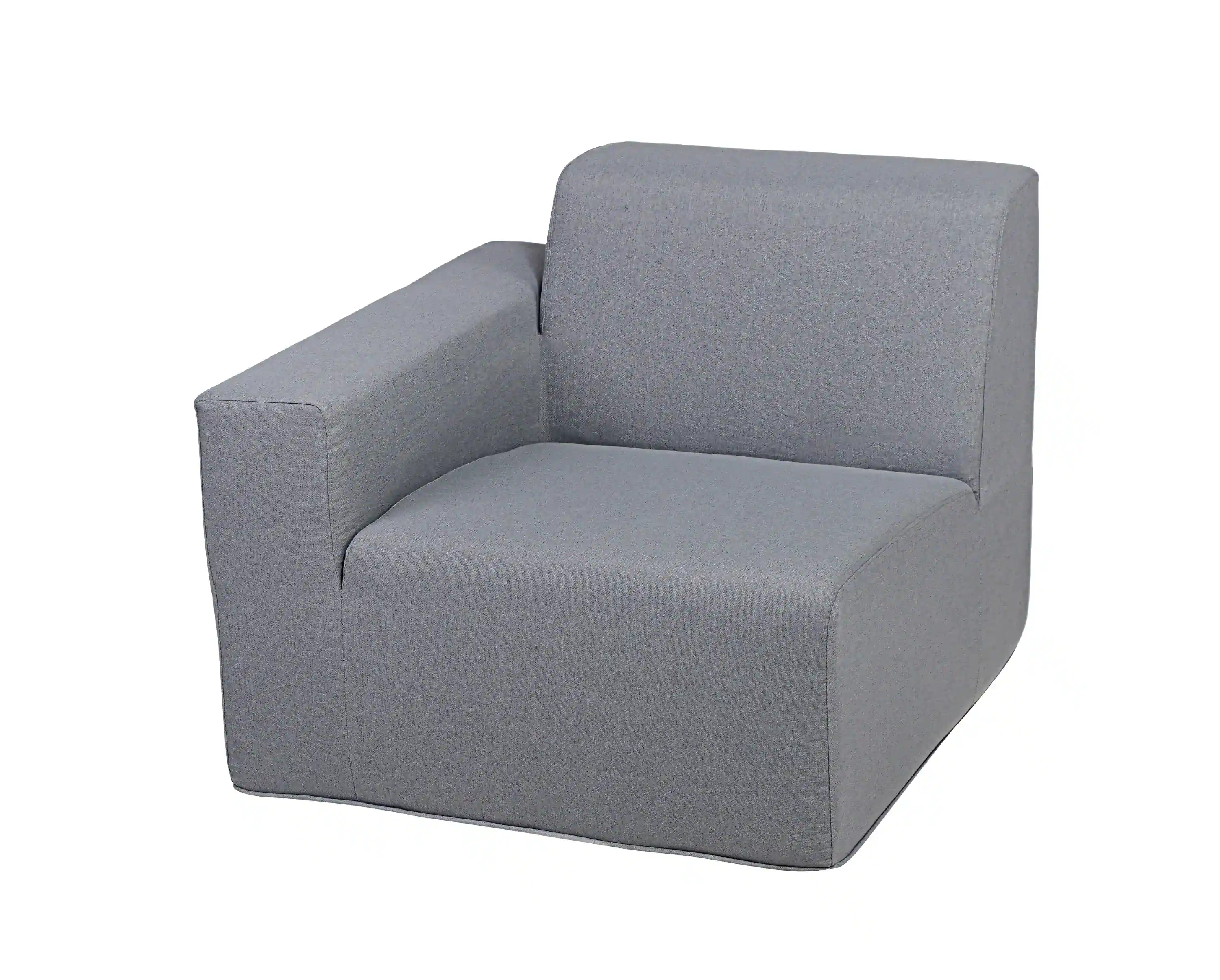 Deko Living 4 Piece Seating Gray Outdoor Compressed Foam Sectional Sofas and Ottoman Set (COP30017) - Image 9