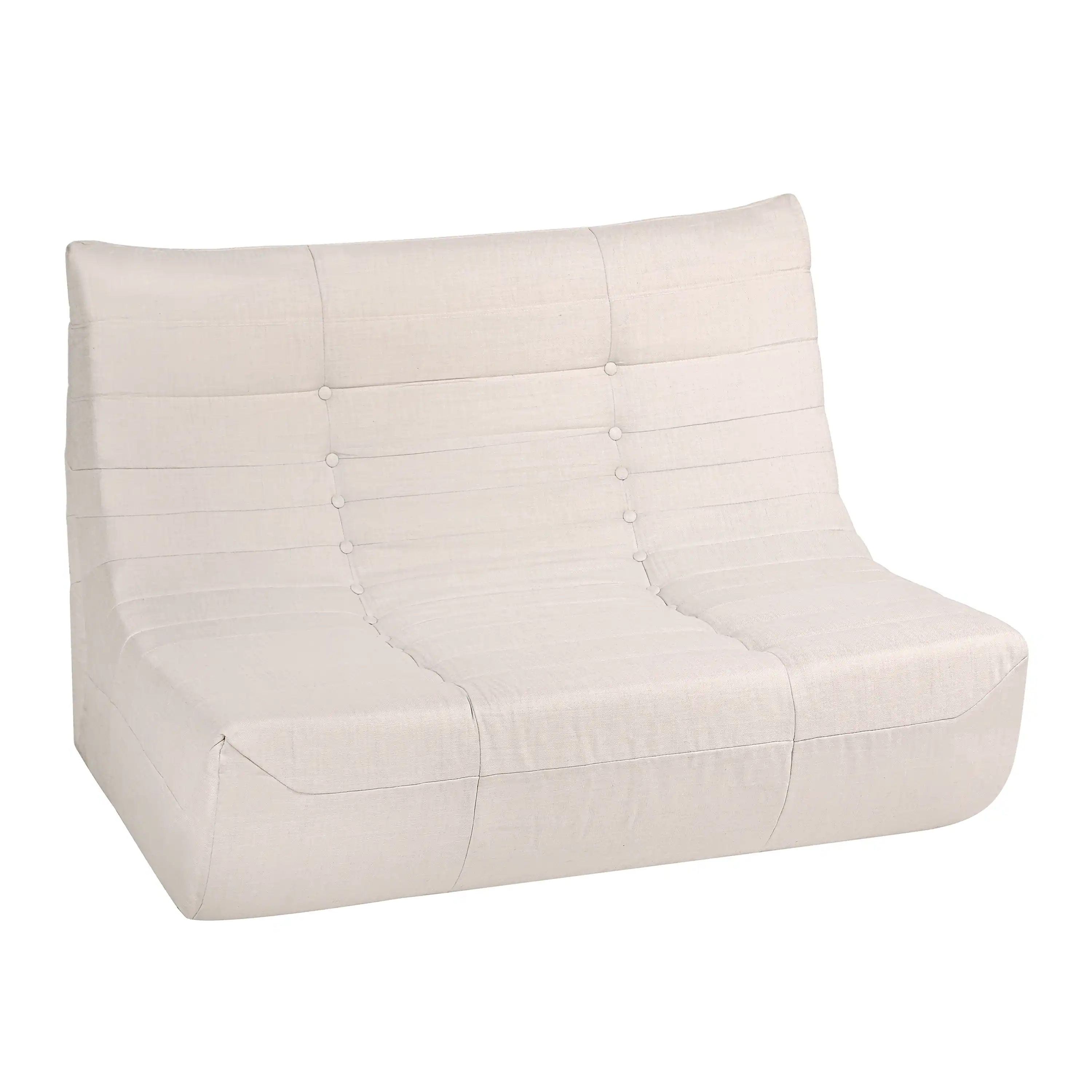 Deko Living 5 Piece Beige Outdoor Compressed Foam Loveseat Sofa Chairs and Table Set (COP30219) - Image 7