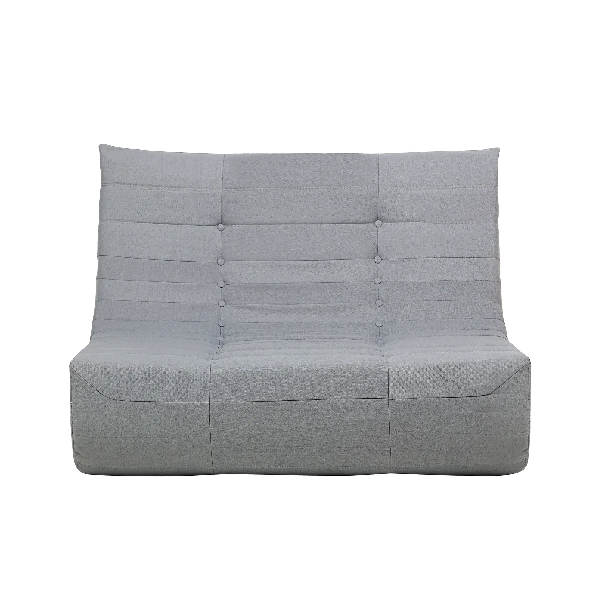 Deko Living 5 Piece Gray Compressed Foam Loveseat Sofa Chairs and Table Set (CIF50019) - Image 2