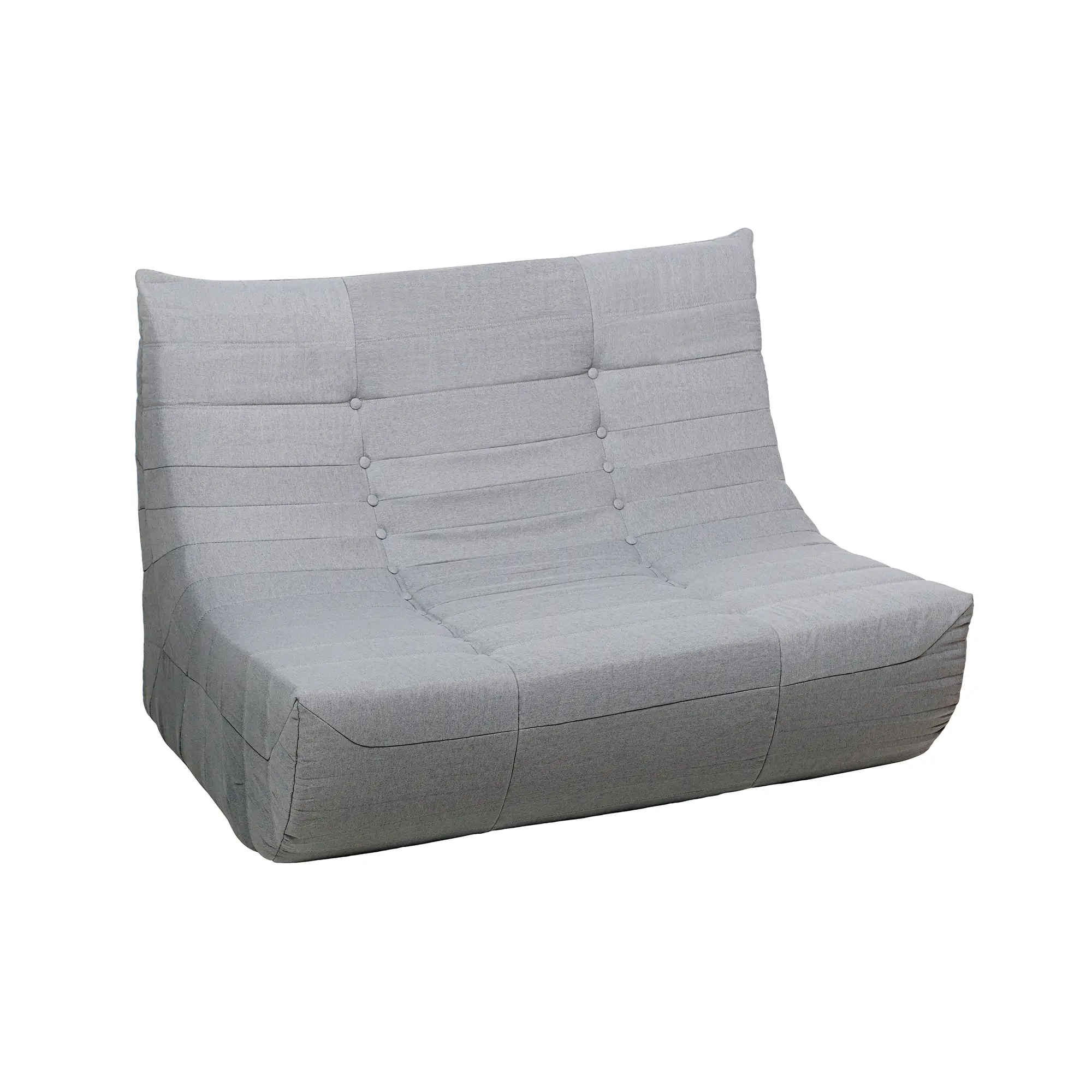 Deko Living 5 Piece Gray Compressed Foam Loveseat Sofa Chairs and Table Set (CIF50019) - Image 3