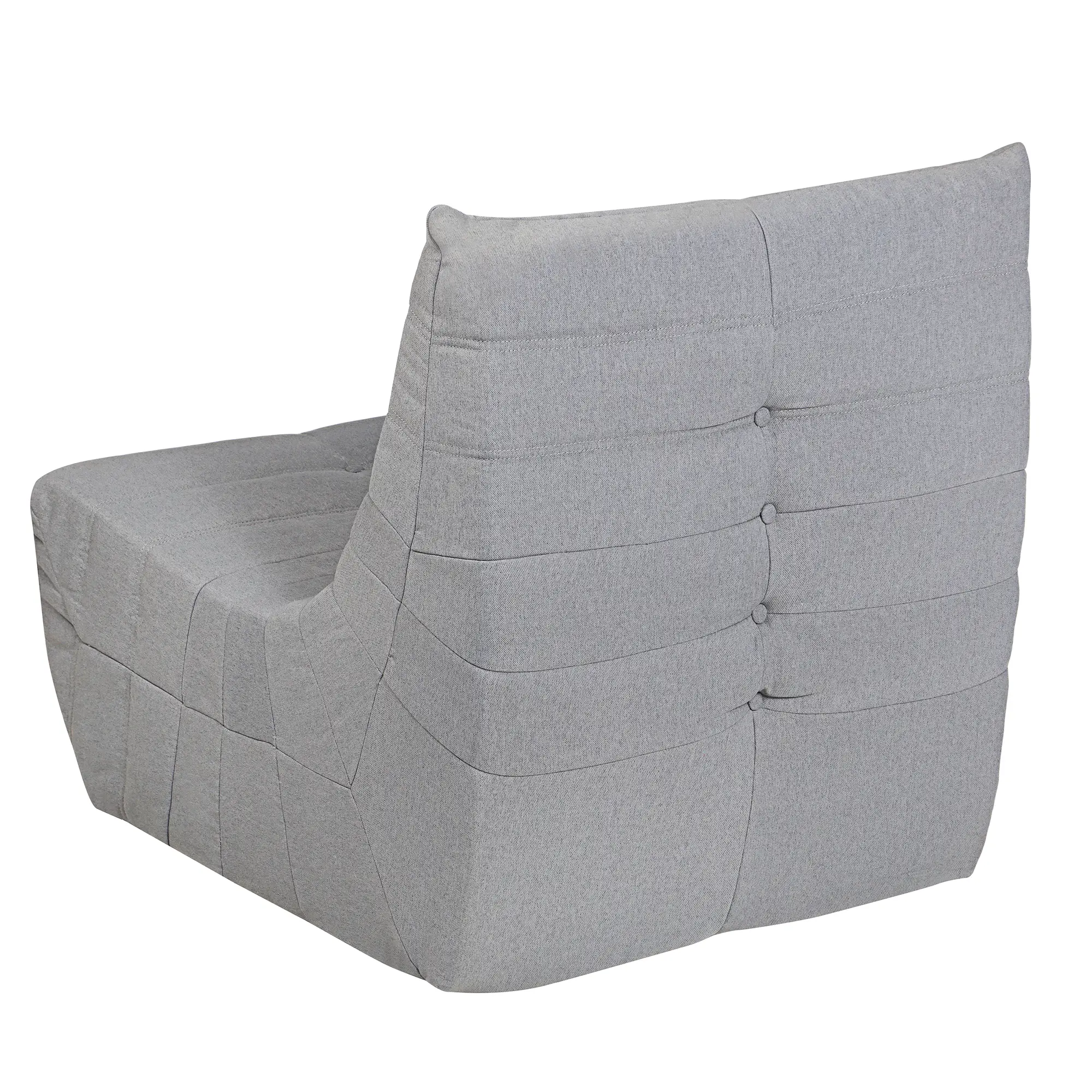 Deko Living 5 Piece Gray Compressed Foam Loveseat Sofa Chairs and Table Set (CIF50019) - Image 5