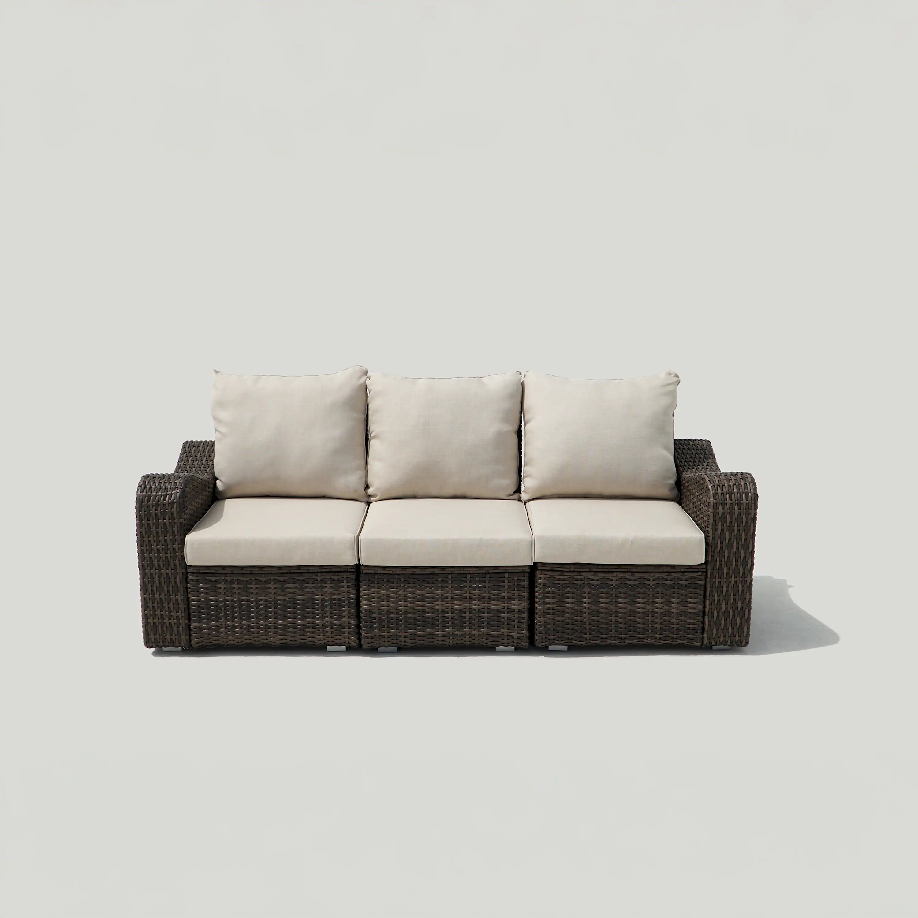 Deko Living 5 Piece Seating Brown Outdoor Wicker Sofa and Sofa Chair Set with Table (COP30012) - Image 10