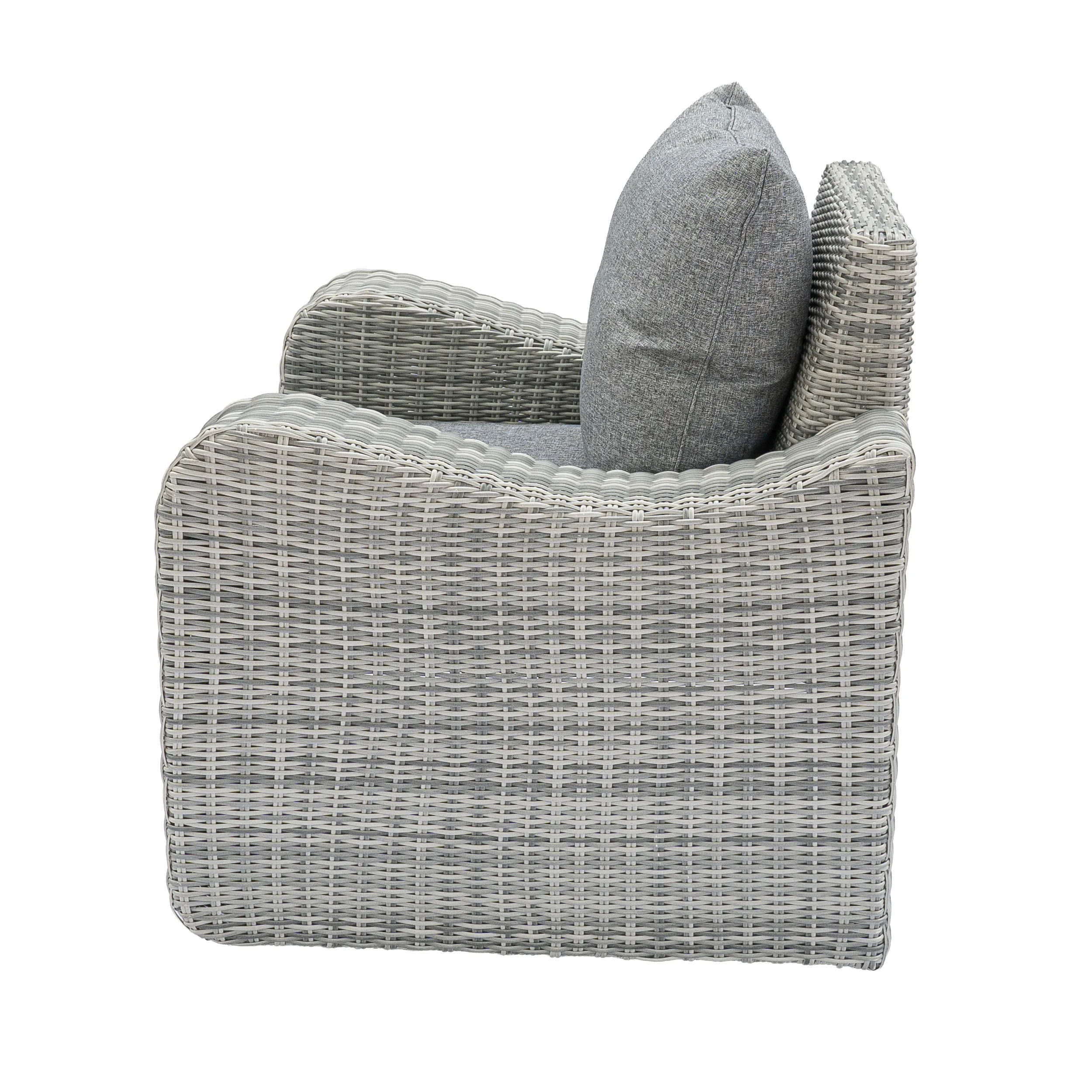 Deko Living 5 Piece Seating Gray Outdoor Wicker Sofa and Sofa Chair Set with Table (COP30112) - Image 3