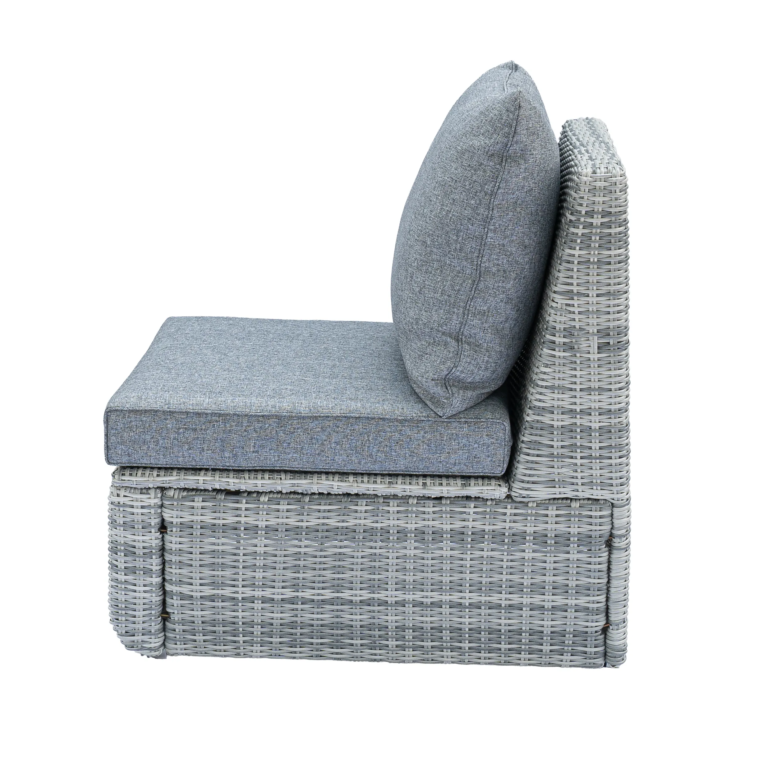 Deko Living 5 Piece Seating Gray Outdoor Wicker Sofa and Sofa Chair Set with Table (COP30112) - Image 5