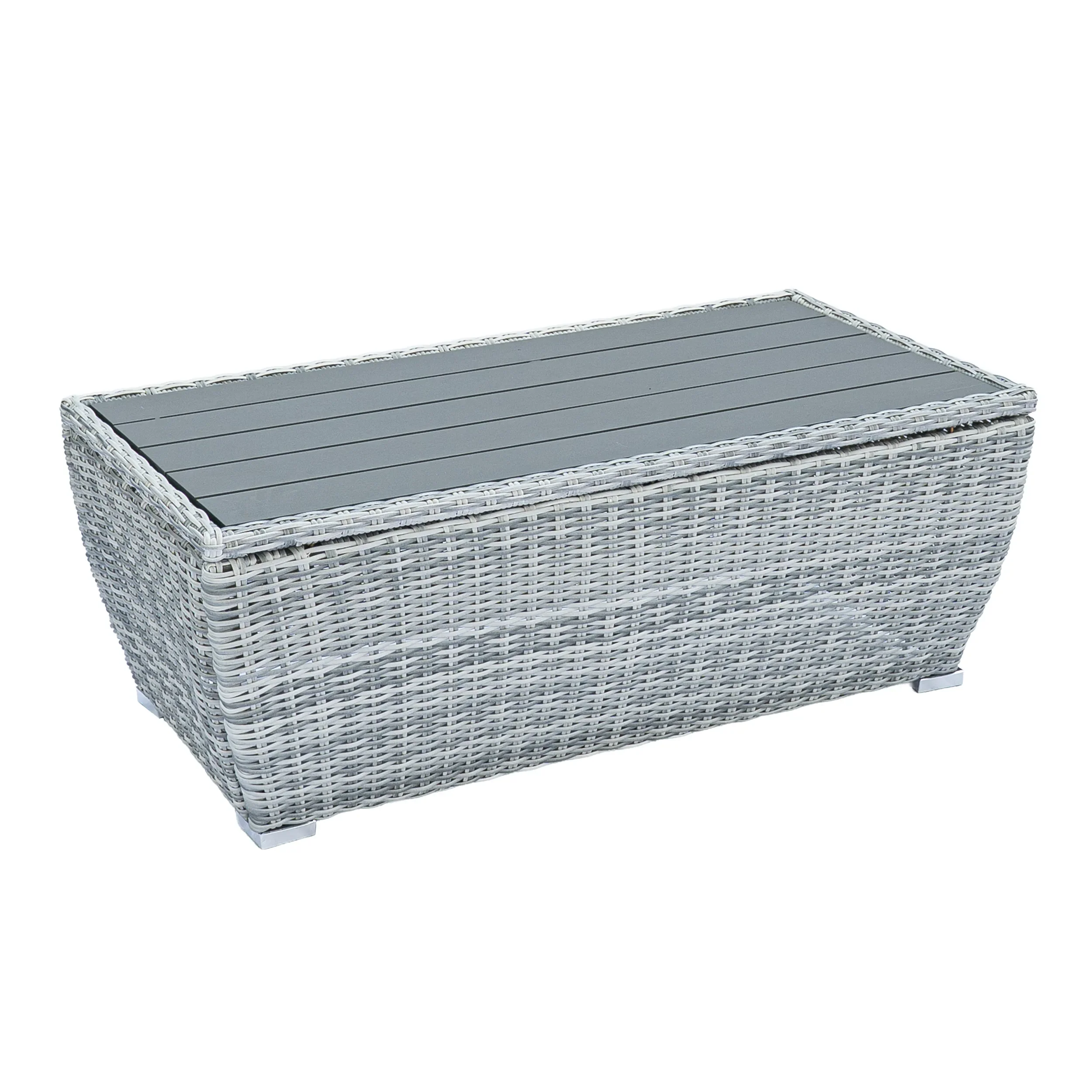 Deko Living 5 Piece Seating Gray Outdoor Wicker Sofa and Sofa Chair Set with Table (COP30112) - Image 7