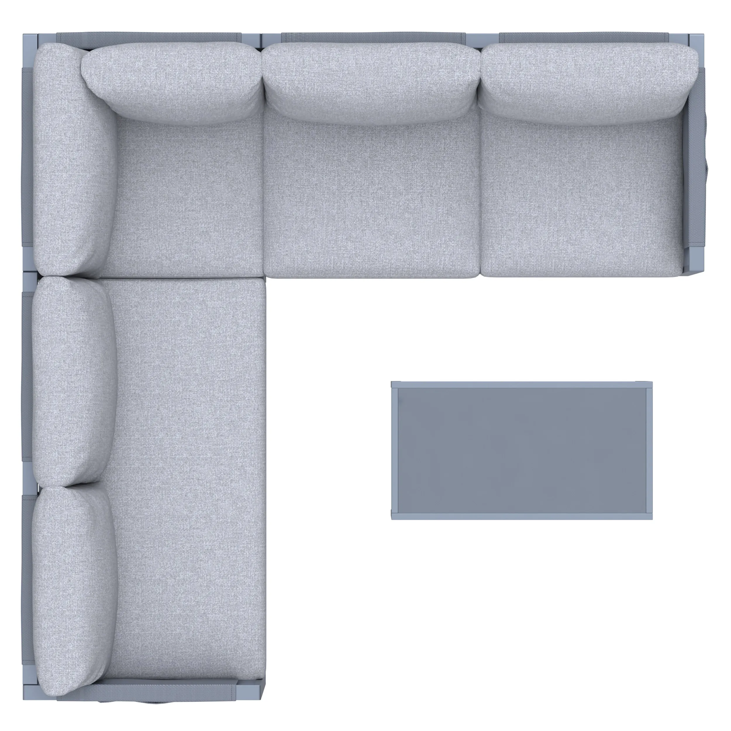 Deko Living 5 Piece Seating Outdoor Gray Sofa and Table Set (COP30016) - Image 3
