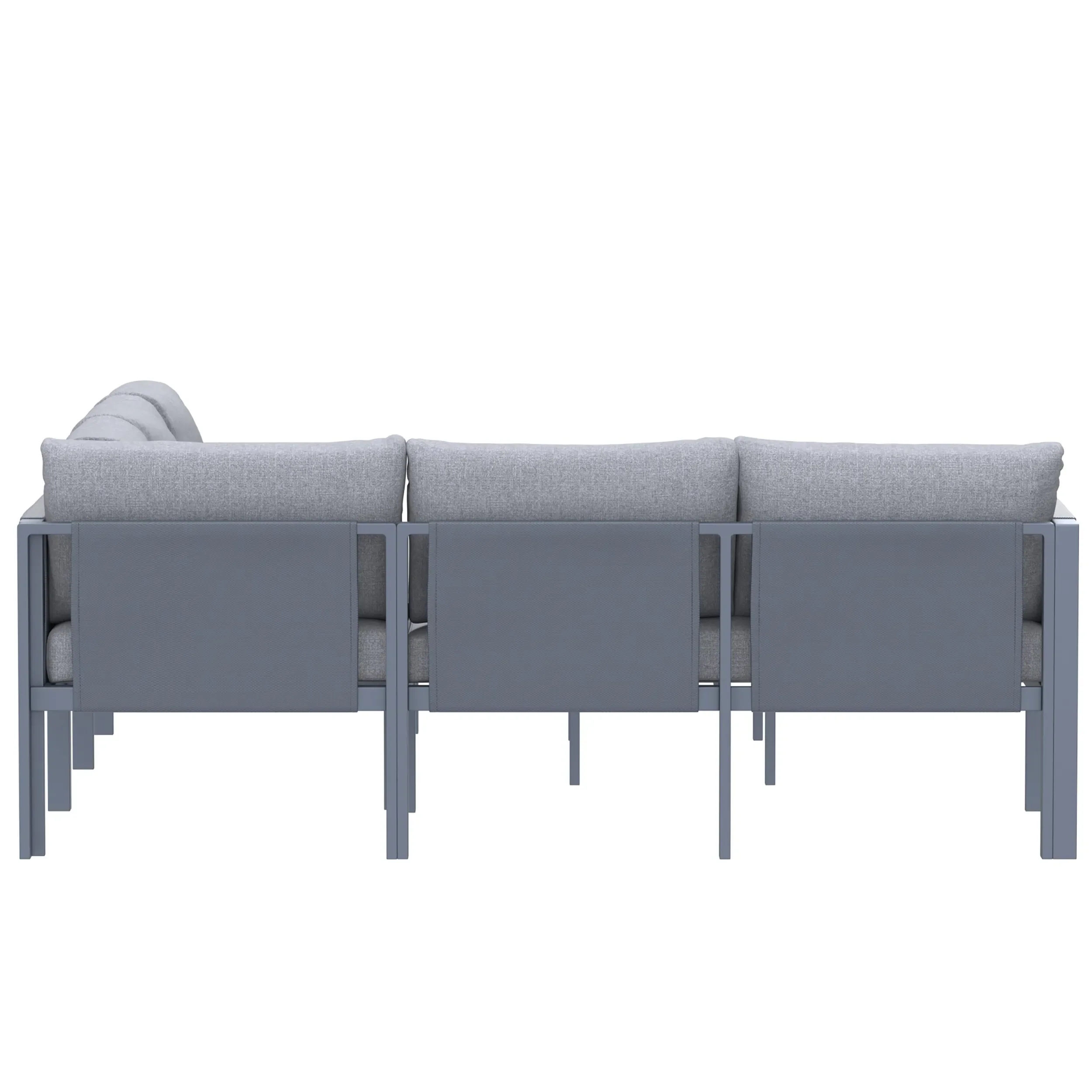 Deko Living 5 Piece Seating Outdoor Gray Sofa and Table Set (COP30016) - Image 8
