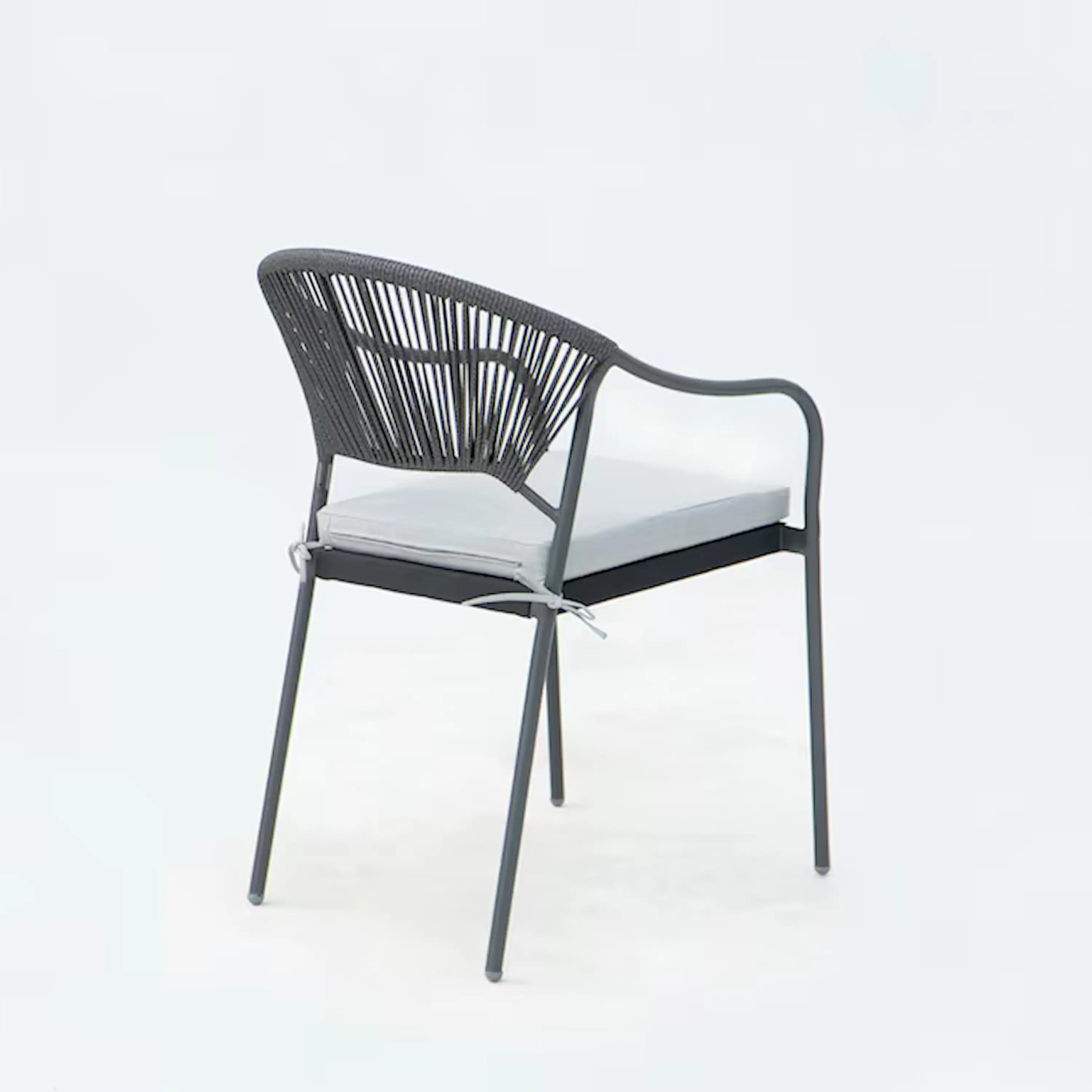 Deko Living 6 Piece Seating Black Outdoor Patio Dining Chairs and Table Set (COP30803) - Image 5