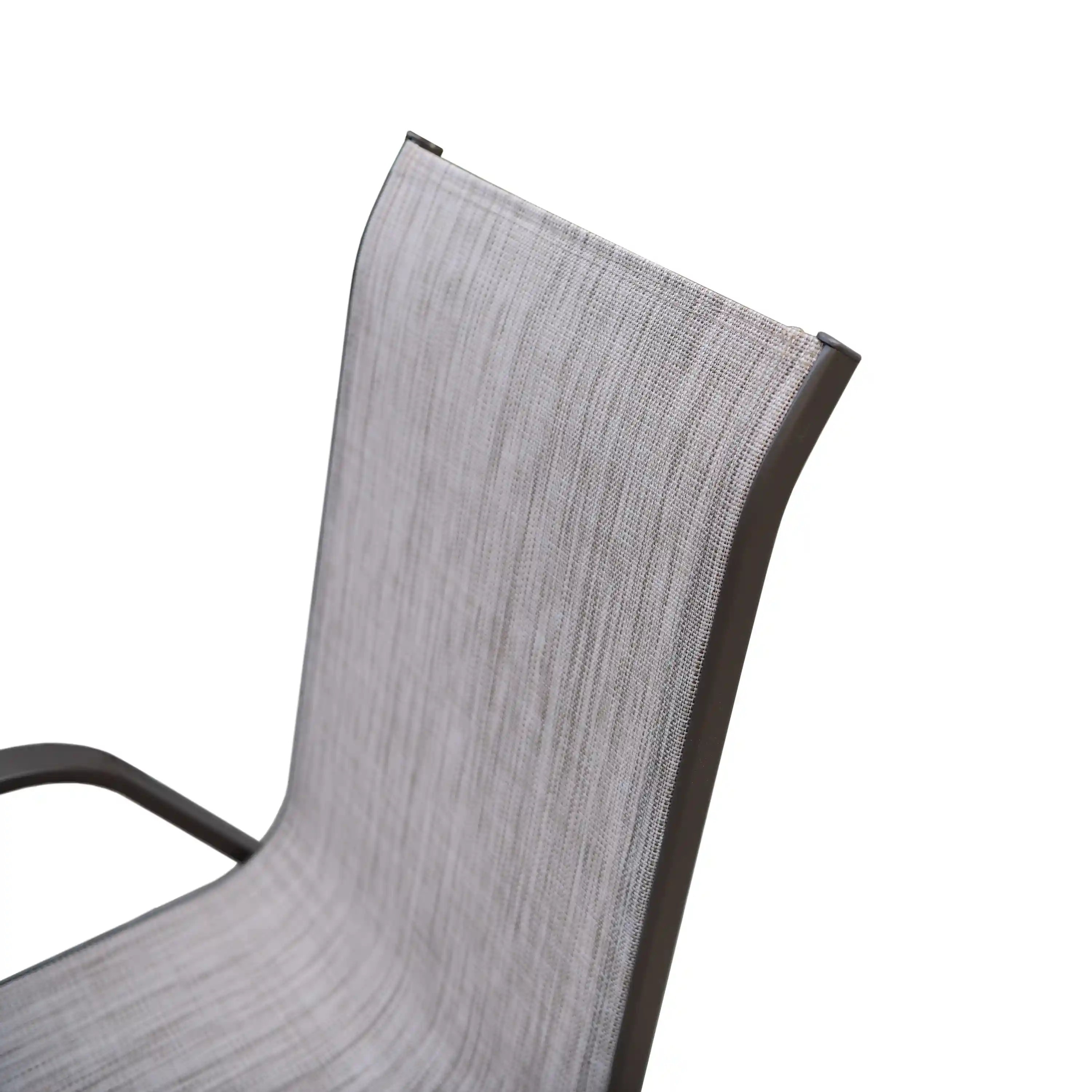 Deko Living 7 Piece Gray Outdoor Dining Chairs and Table Set (COP30702BLK) - Image 6