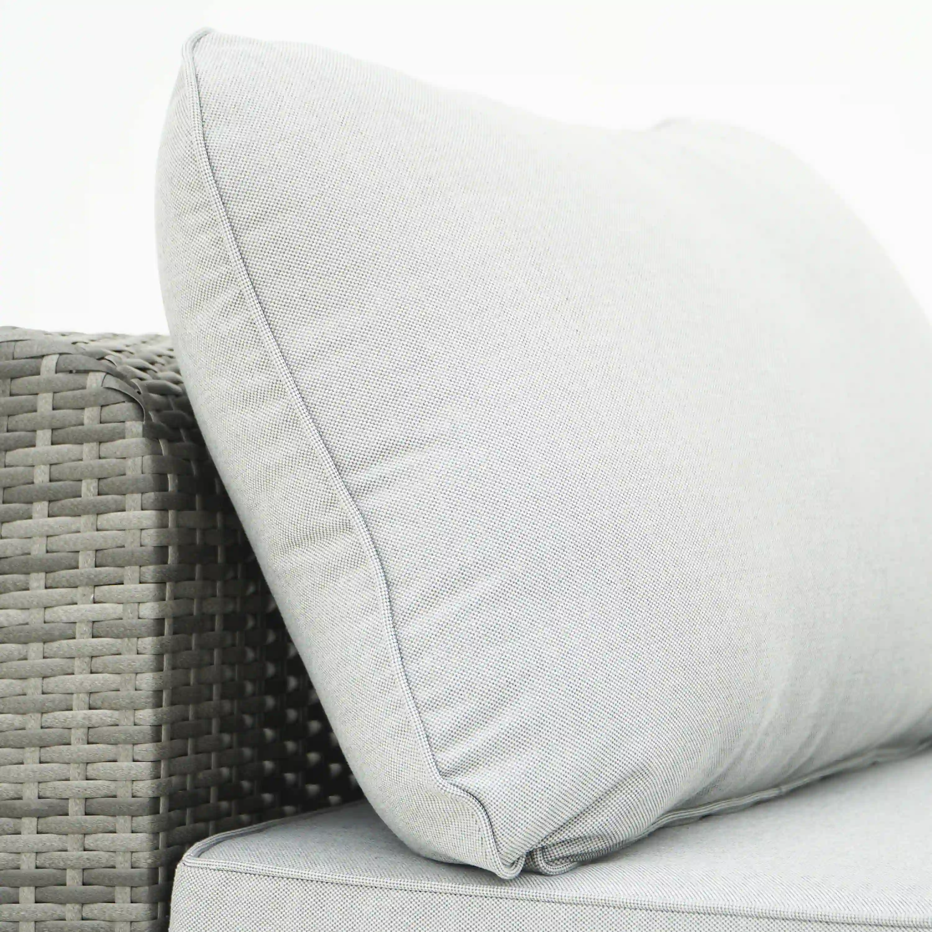 Deko Living 8 Piece Gray Outdoor Sectional Wicker Sofa Chairs and Tables  with Interchangeable Blue and Gray Cushion Covers (COP30111) - Image 11