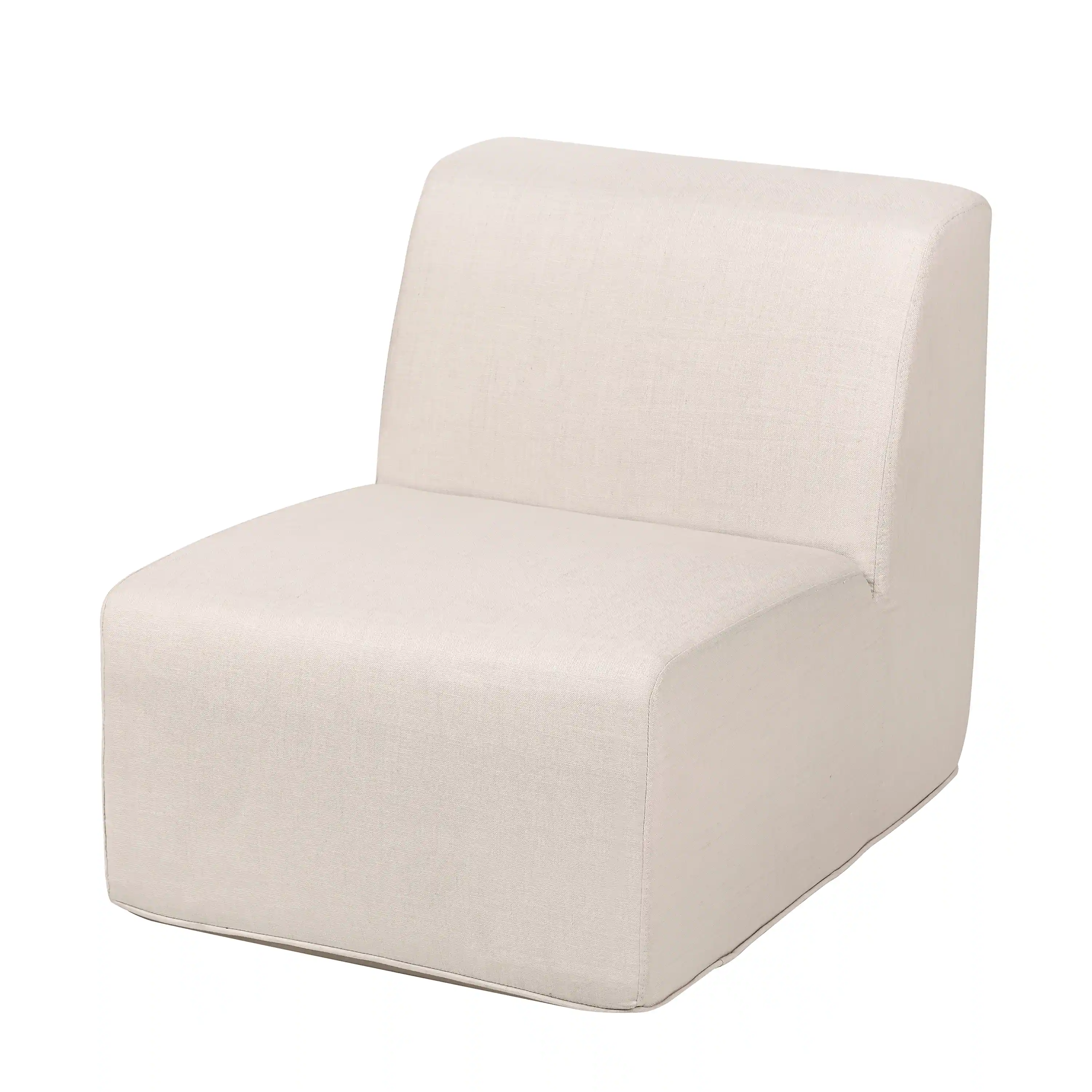 Deko Living Beige Outdoor Compressed Foam Armless Sectional Sofa Chair (COP30217ACH) - Image 2