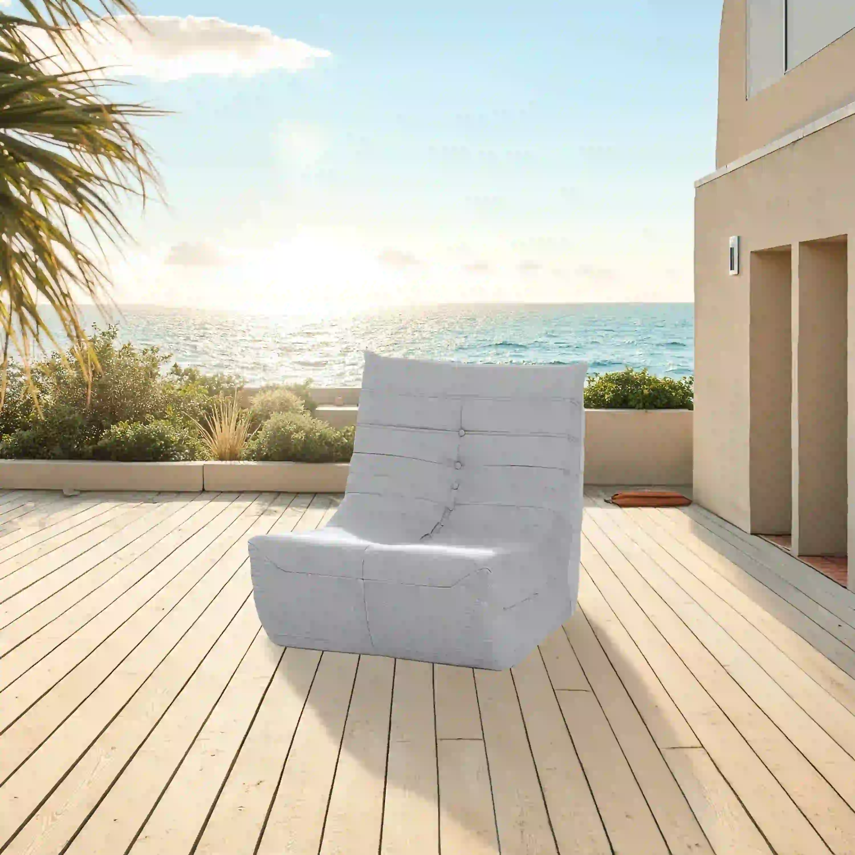Deko Living Gray Outdoor Compressed Foam Chair (COP30019LST) - Image 2