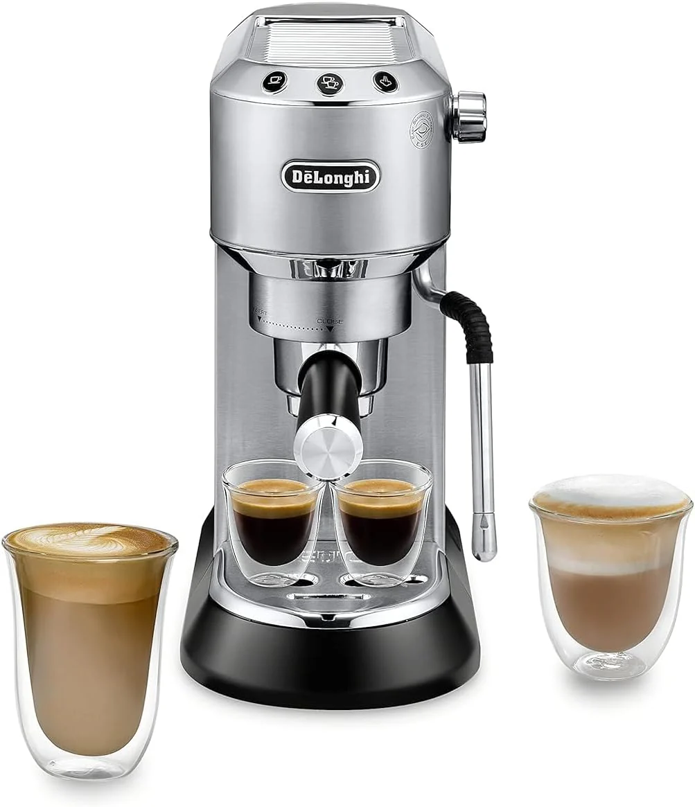 De'Longhi Dedica Arte 15 Bar Pump Espresso Machine with Cappuccino Feature in Stainless (EC885M) - Image 3
