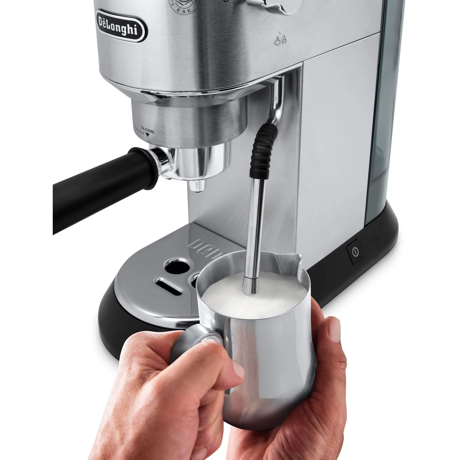 De'Longhi Dedica Arte 15 Bar Pump Espresso Machine with Cappuccino Feature in Stainless (EC885M) - Image 4