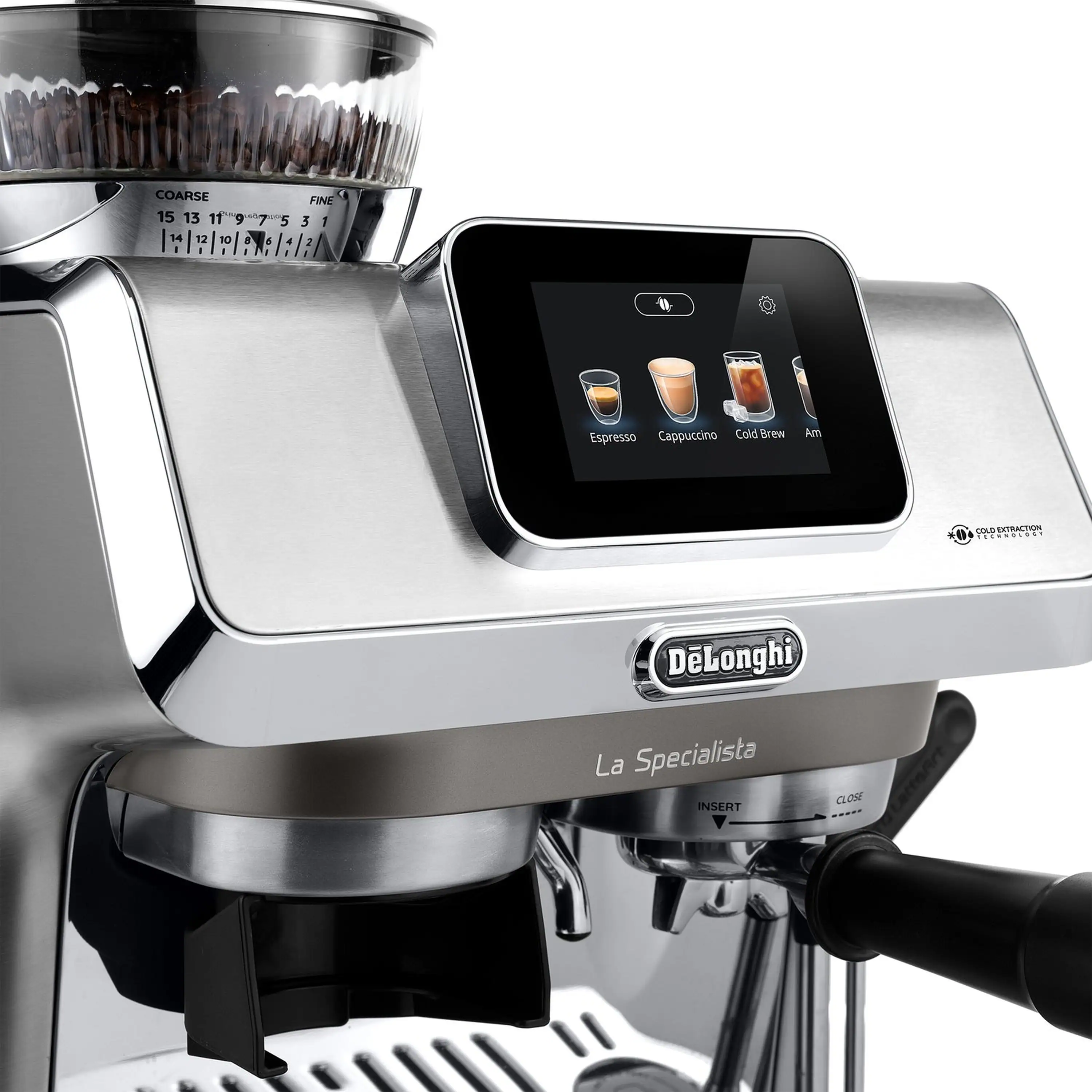 De'Longhi Dedica La Specialista Touch Espresso Machine with Cold Brew. Latte Art in Green (EC9455M) - Image 15