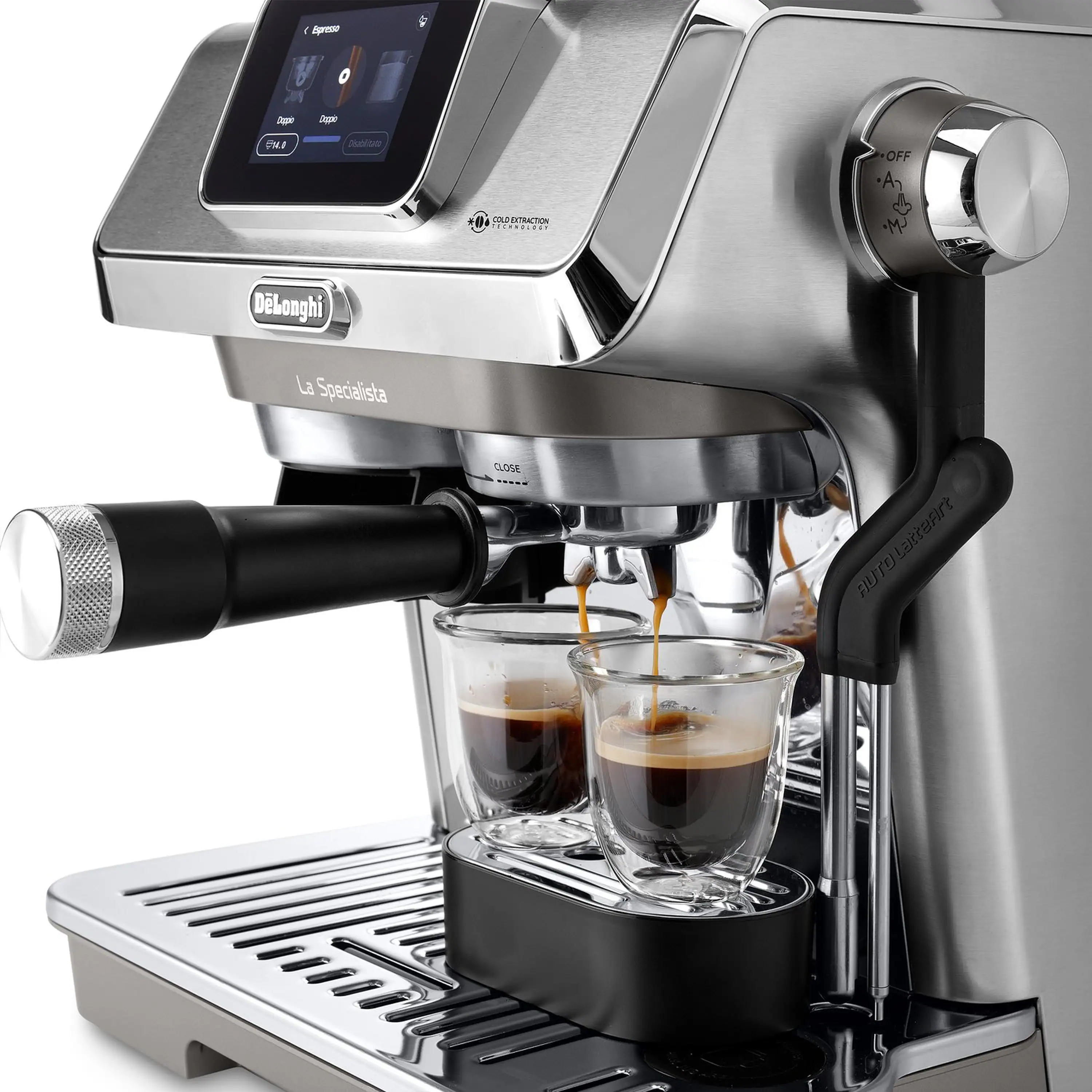 De'Longhi Dedica La Specialista Touch Espresso Machine with Cold Brew. Latte Art in Green (EC9455M) - Image 17