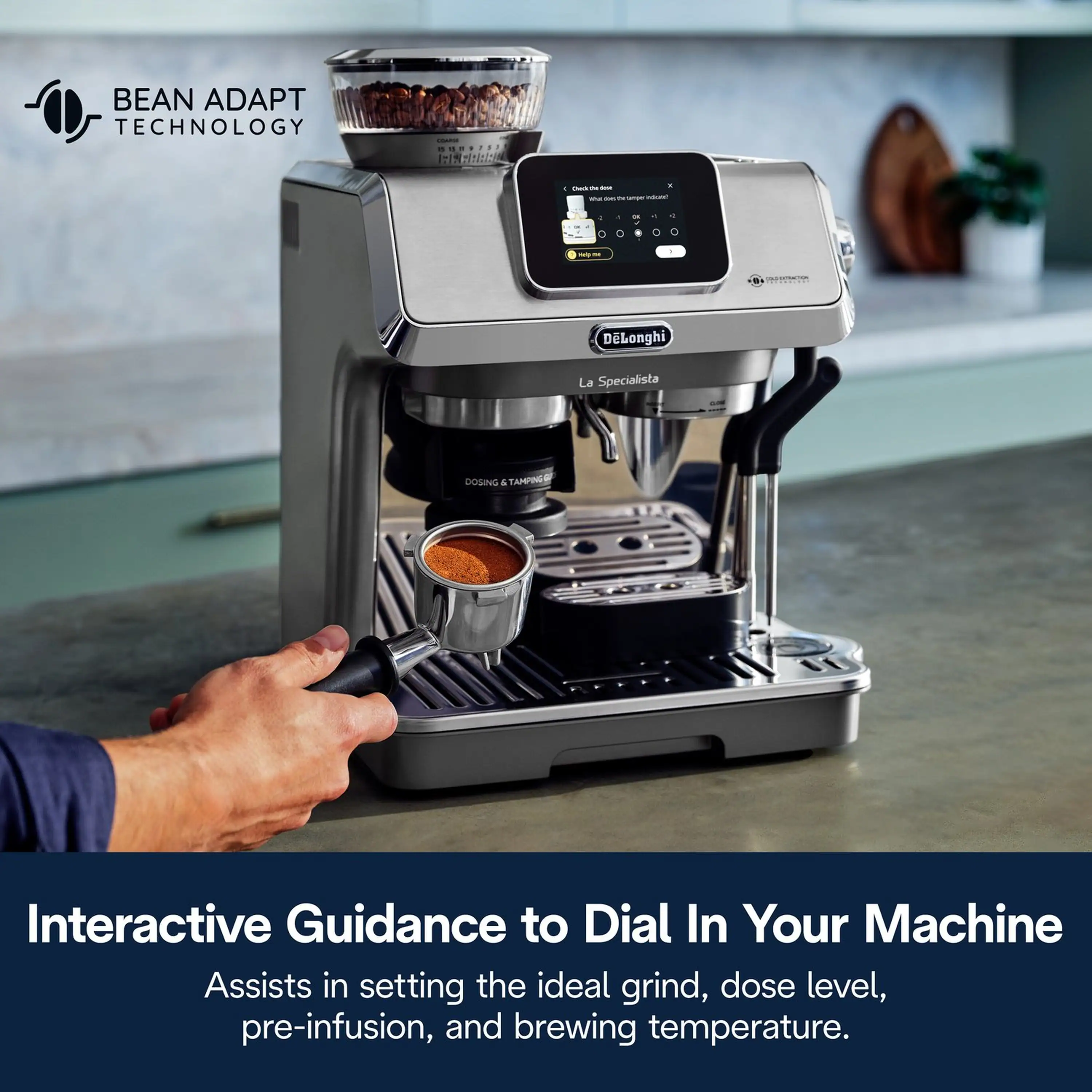 De'Longhi Dedica La Specialista Touch Espresso Machine with Cold Brew. Latte Art in Green (EC9455M) - Image 25