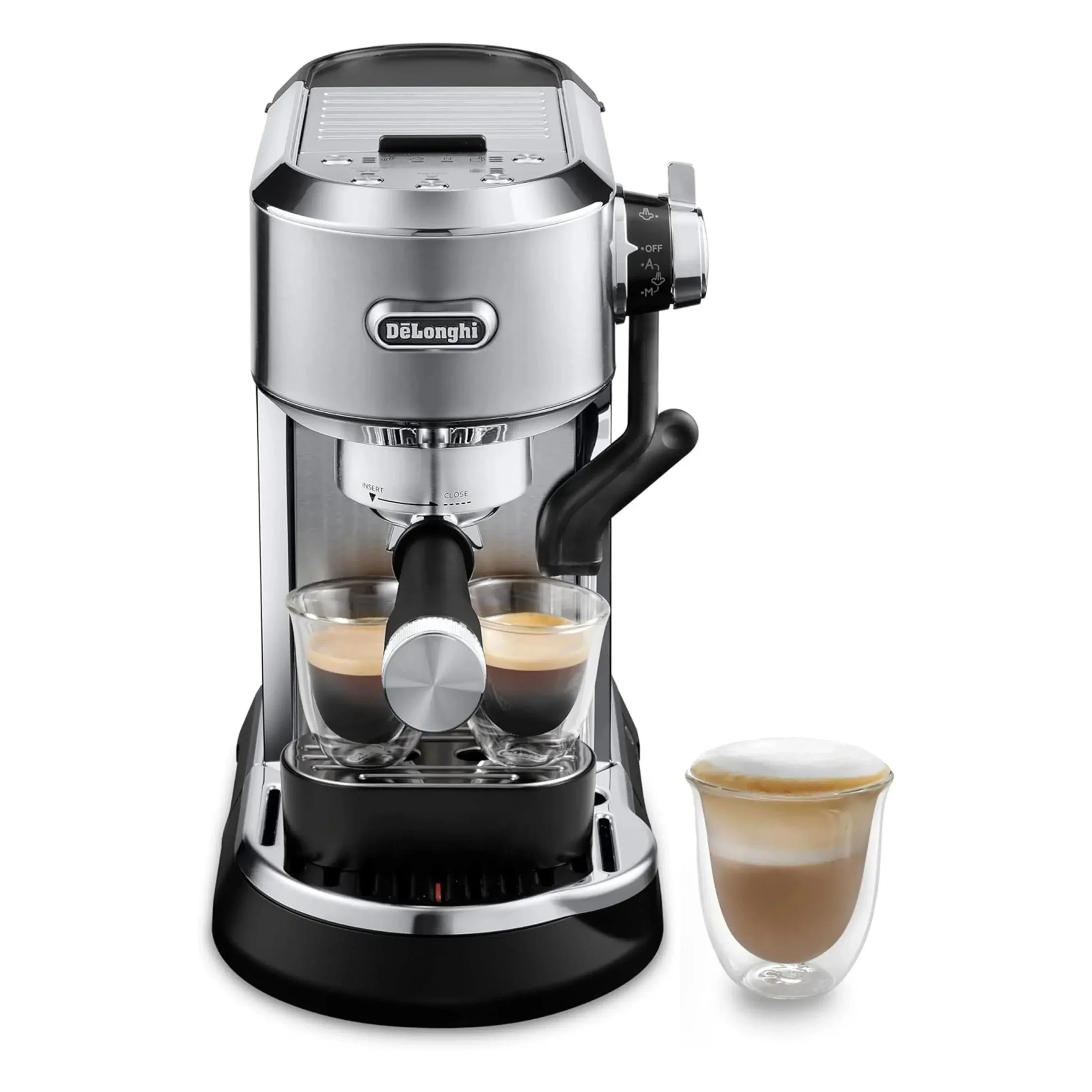 De'Longhi Dedica Maestro Plus Espresso Machine with Automatic Steam Wand in Stainless Steel (EC950M) - Image 2
