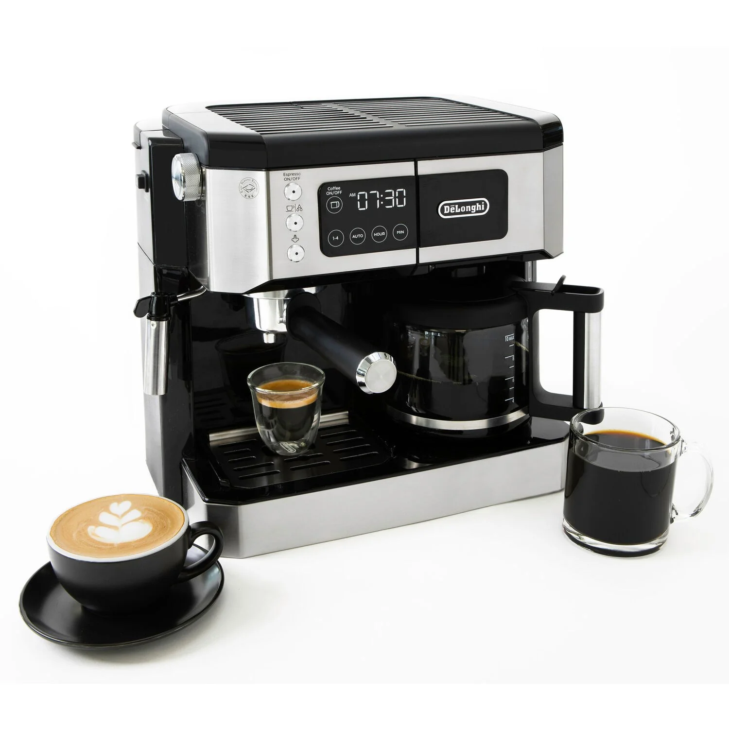 De'Longhi Digital Combination Espresso & Drip Coffee Machine with Manual Steam Wand (COM530M) - Image 6