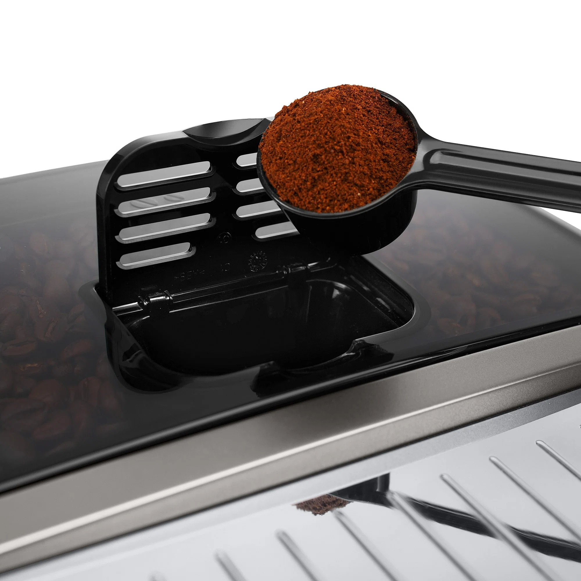 De'Longhi Dinamica Plus, Smart Coffee and Espresso Super Automatic Machine with Coffee Link Connectivity App and Automatic Milk Frother in Titanium (ECAM37095TI) - Image 13