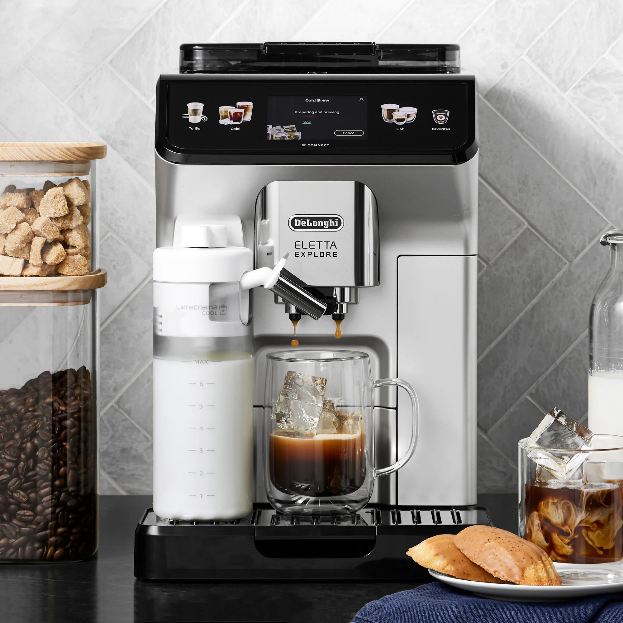 De'Longhi Eletta Explore Fully Automatic Espresso Machine with Cold Brew (ECAM45086S) - Image 4