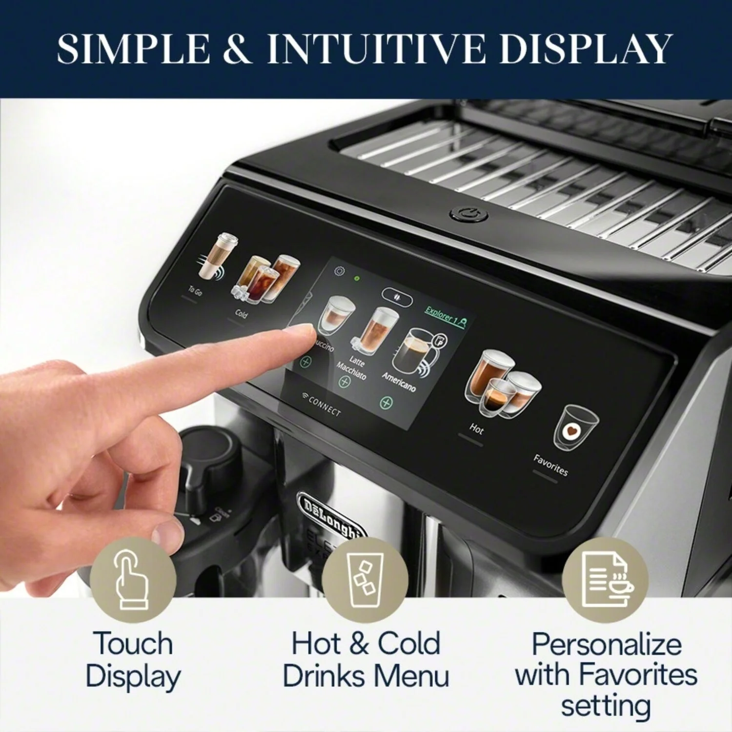 De'Longhi Eletta Explore Fully Automatic Espresso Machine with Cold Brew (ECAM45086S) - Image 9