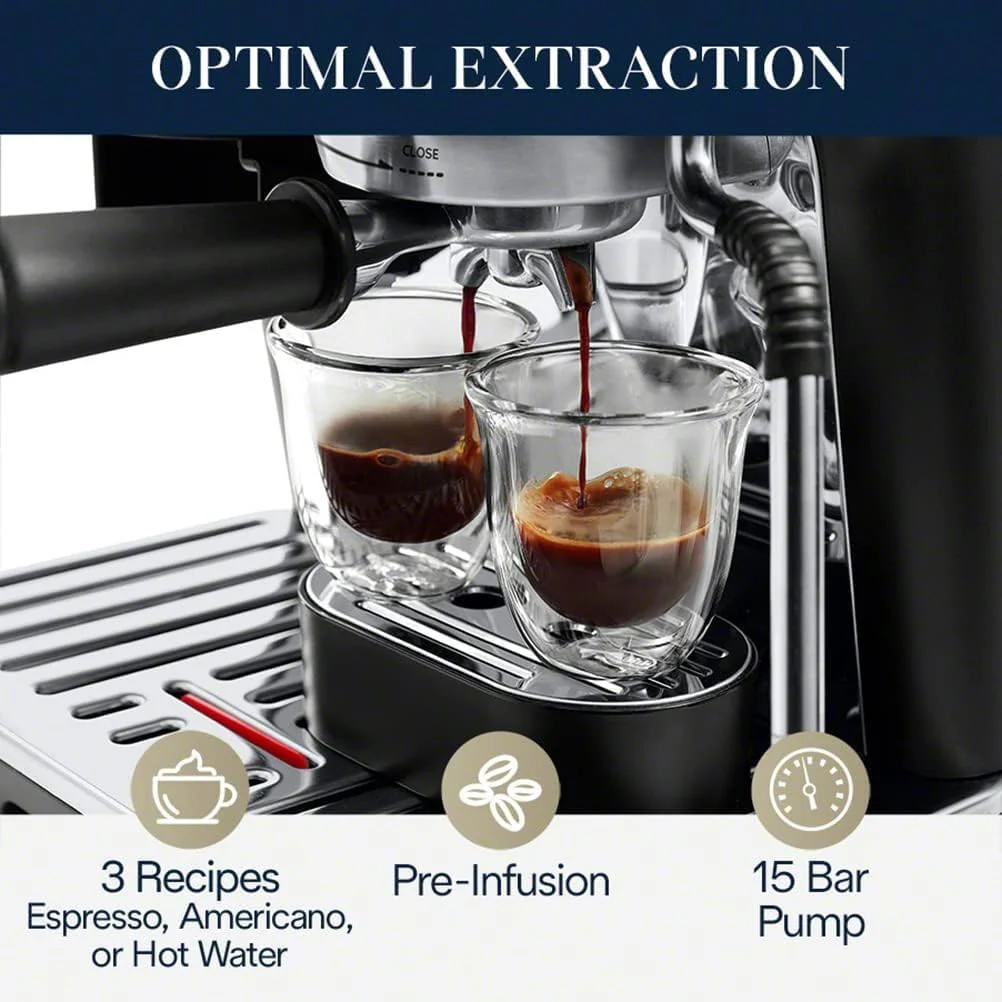 De'Longhi La Specialista Arte 19 Bar Pump Espresso Machine in Silver and Black (EC9155MB) - Image 12