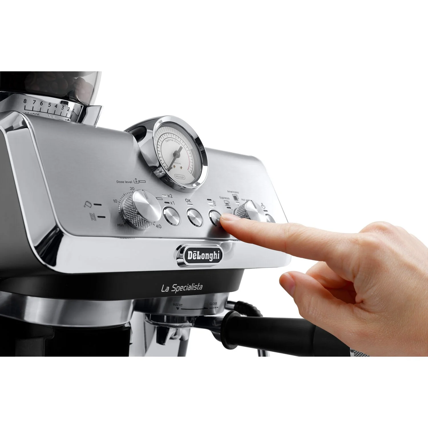 De'Longhi La Specialista Arte 19 Bar Pump Espresso Machine in Silver and Black (EC9155MB) - Image 17