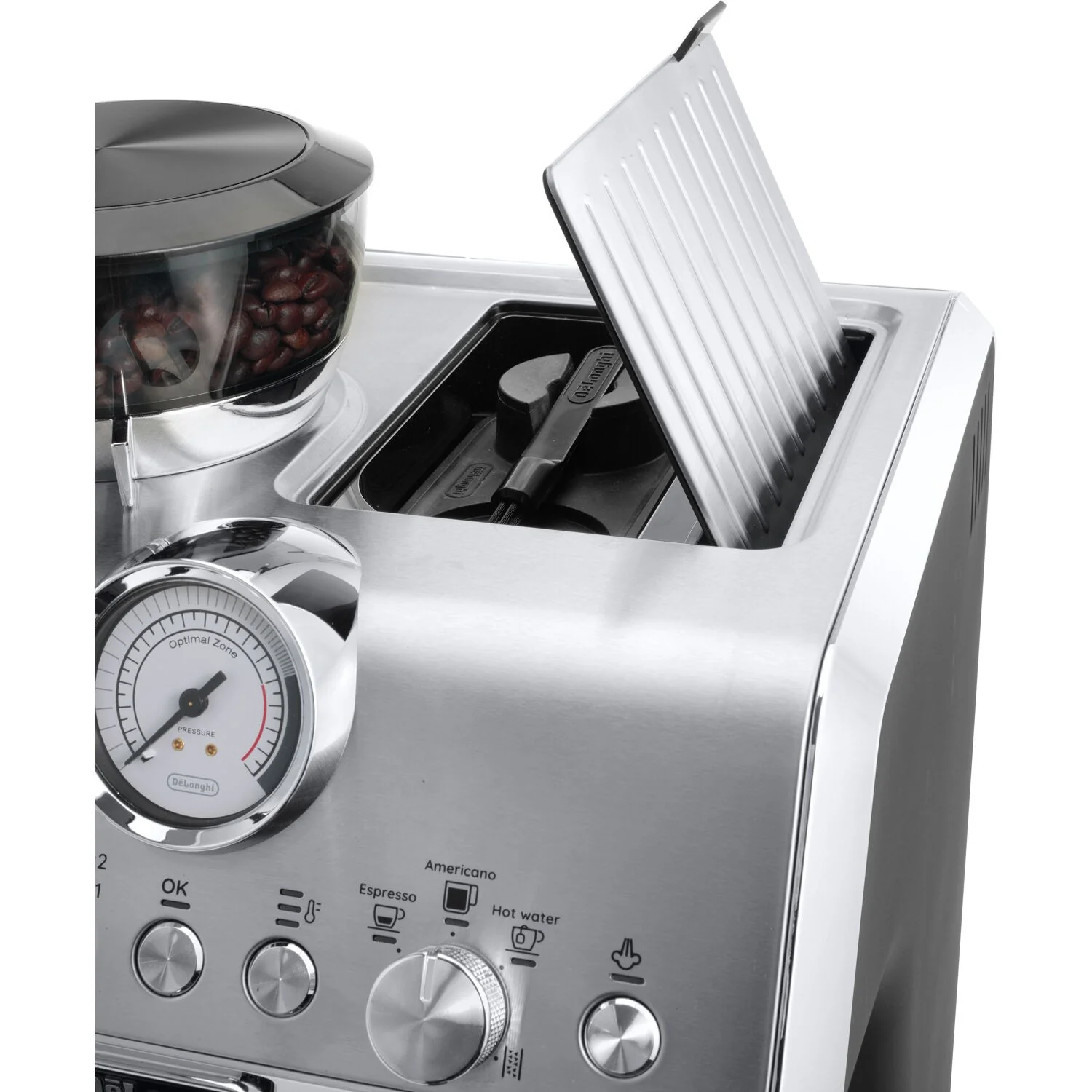 De'Longhi La Specialista Arte 19 Bar Pump Espresso Machine in Silver and Black (EC9155MB) - Image 5