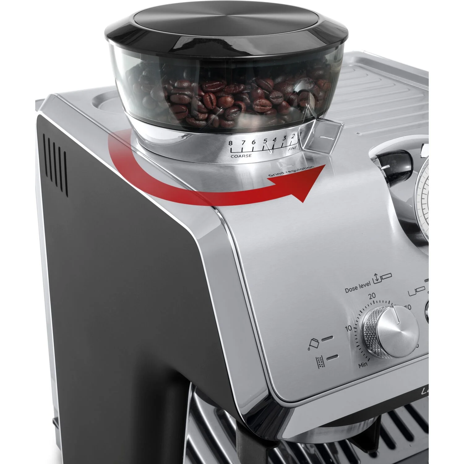 De'Longhi La Specialista Arte 19 Bar Pump Espresso Machine in Silver and Black (EC9155MB) - Image 6