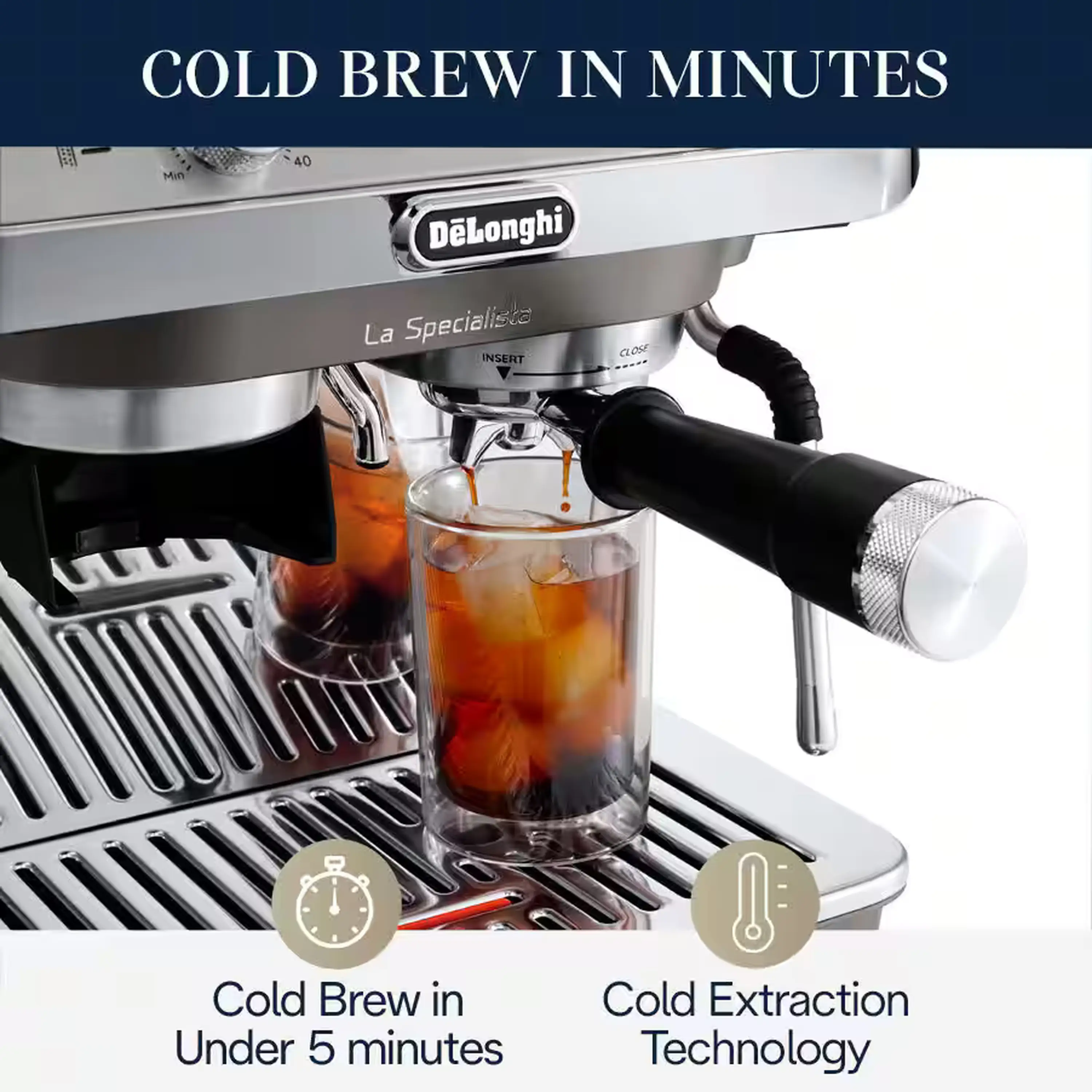 De'Longhi La Specialista Arte Evo Espresso Machine with Cold Brew in Silver (EC9255M) - Image 15