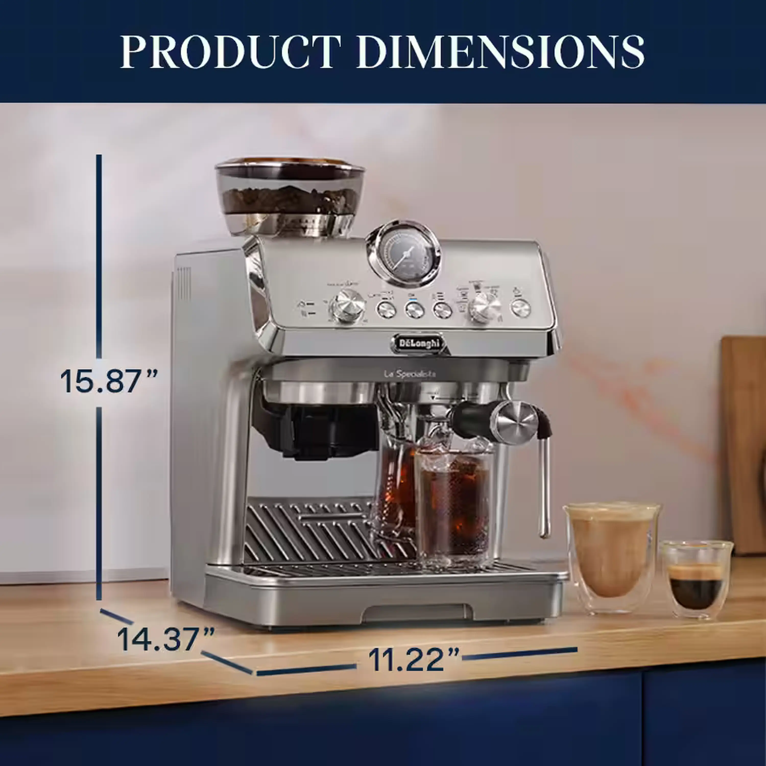De'Longhi La Specialista Arte Evo Espresso Machine with Cold Brew in Silver (EC9255M) - Image 19