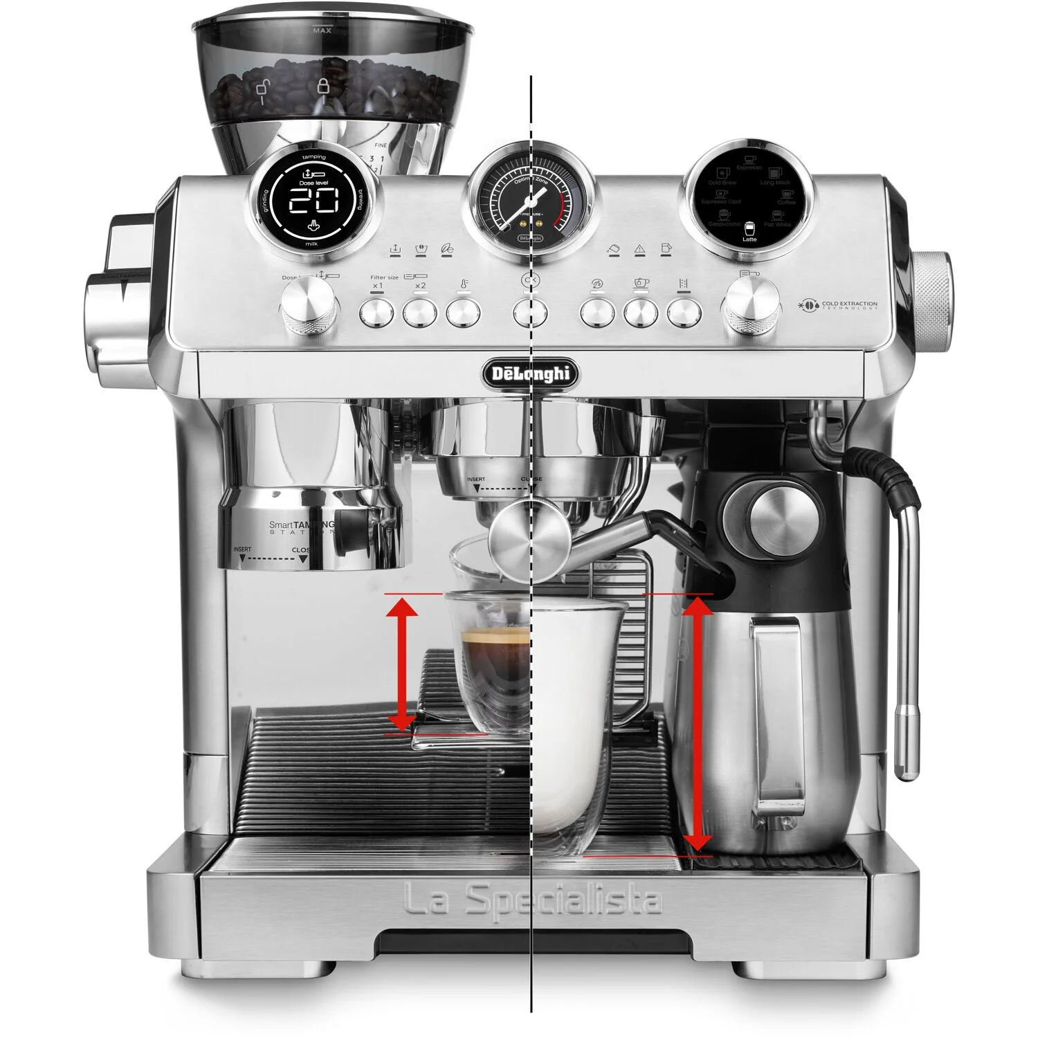 De'Longhi La Specialista Maestro Espresso Machine with LatteCrema in Stainless Steel (EC9885M) - Image 12