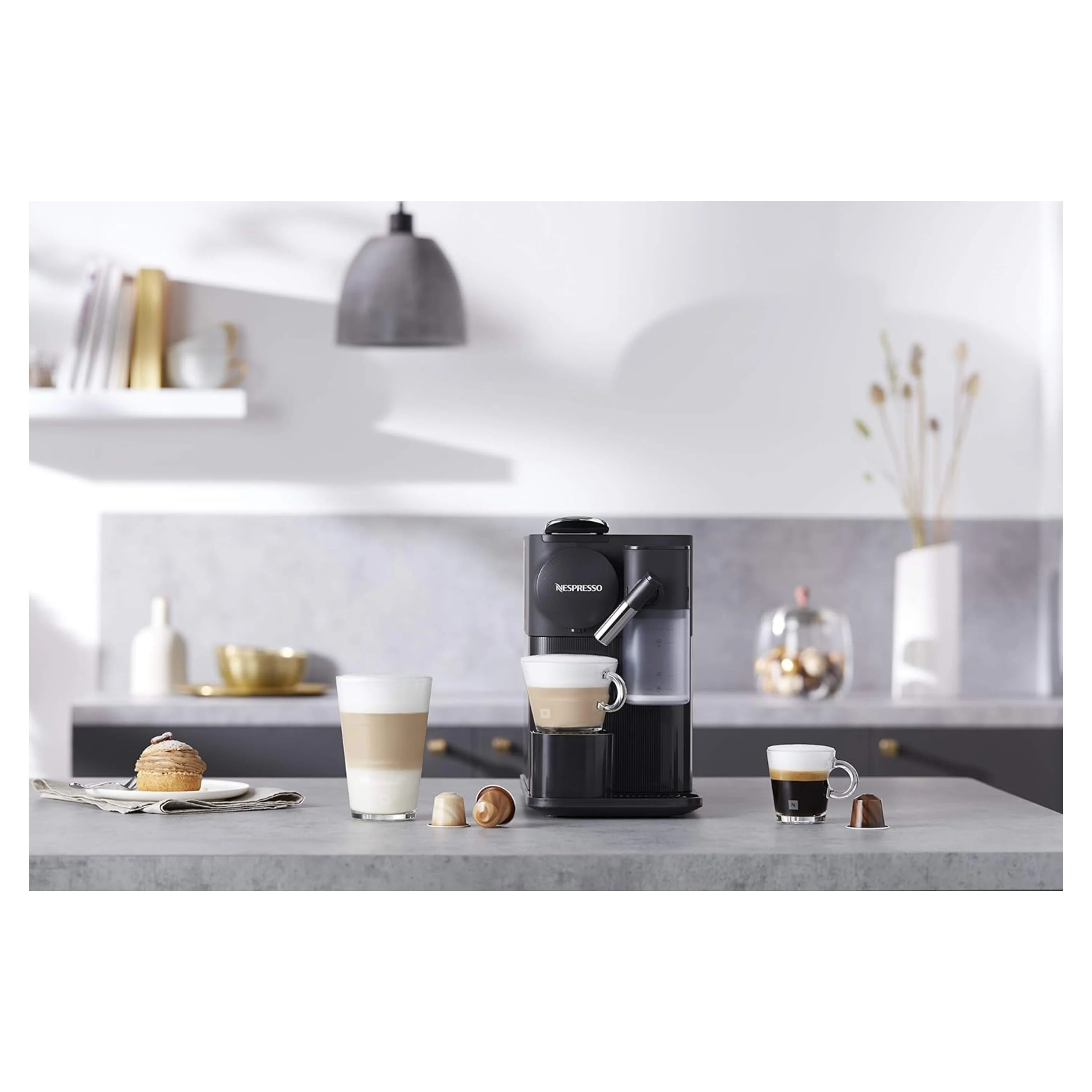 De'Longhi Nespresso Lattissima One Single Serve Espresso Coffee Machine in Black (EN510B) - Image 5