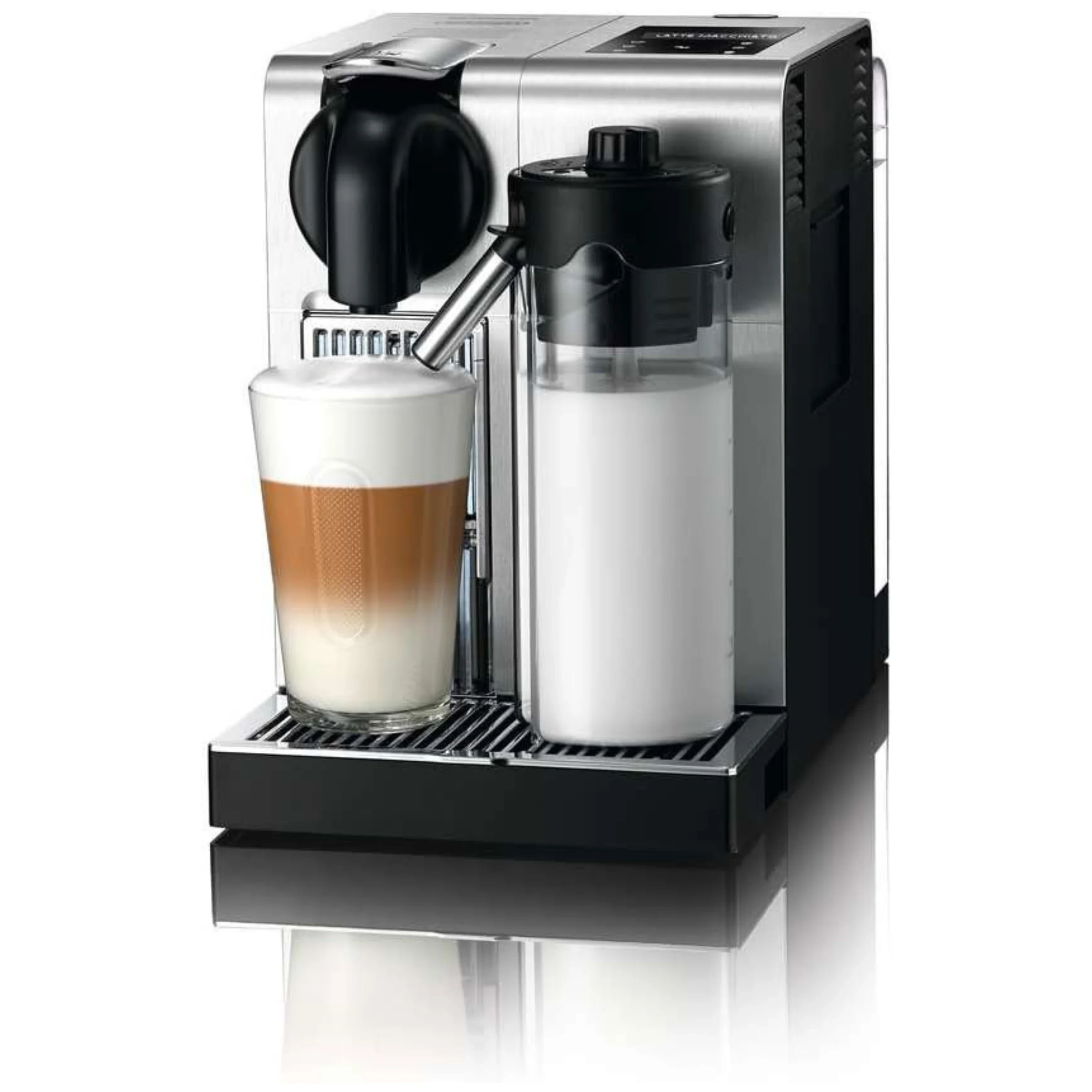 De'Longhi Nespresso Lattissima Pro Capsule Espresso/Cappuccino Machine in Brushed Aluminum and Black (EN750MB) - Image 4