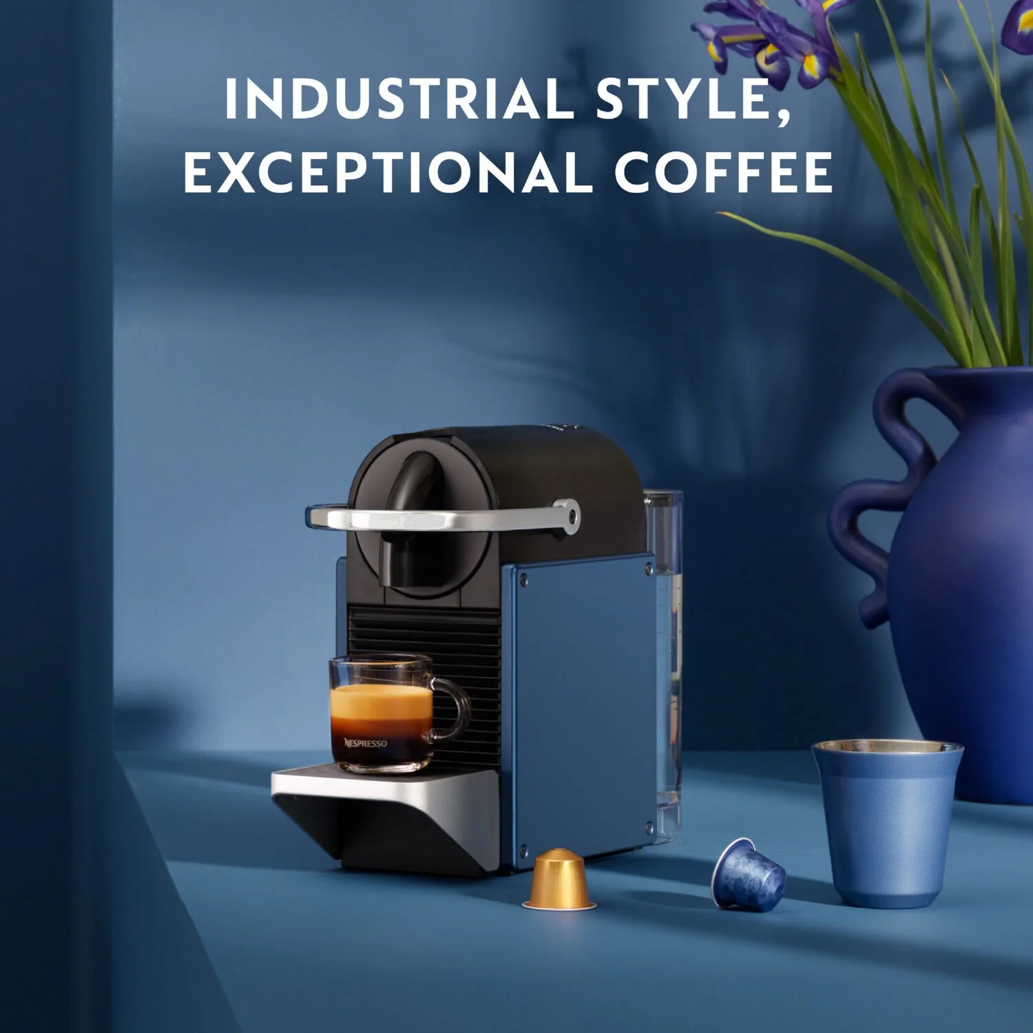 De'Longhi Nespresso Pixie Espresso Single Serve Machine, Advanced Features in Dark Blue (EN127BL) - Image 2