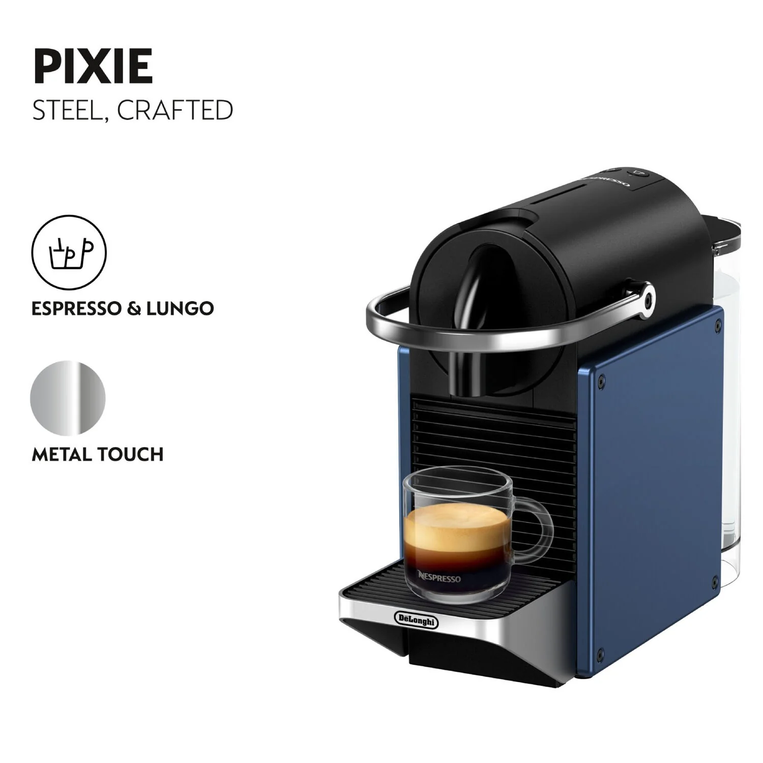De'Longhi Nespresso Pixie Espresso Single Serve Machine, Advanced Features in Dark Blue (EN127BL) - Image 8