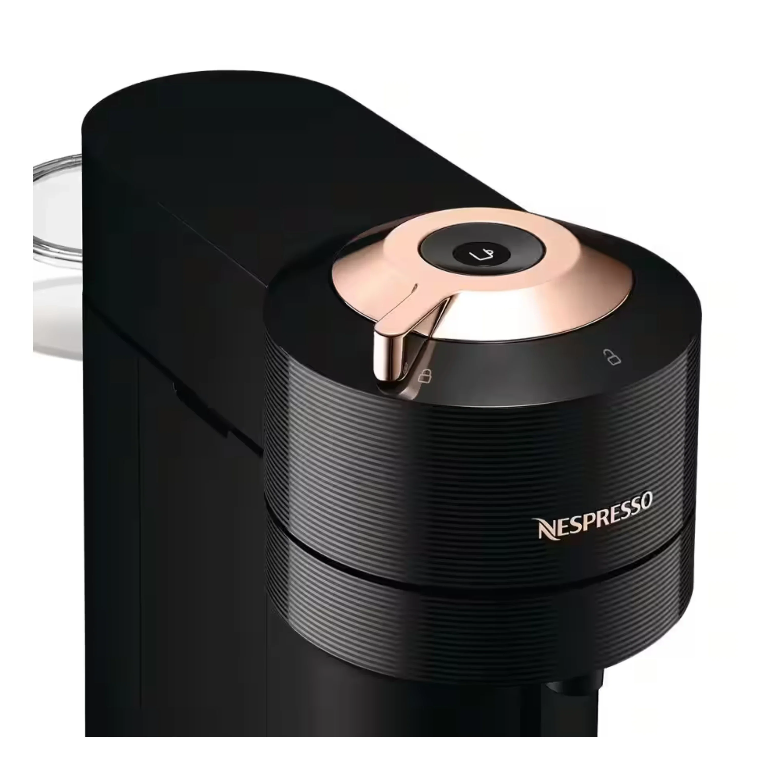 De'Longhi Nespresso Vertuo Next Premium Coffee and Espresso Maker Plus Aeroccino 3 Milk Frother in Black and Rose Gold (ENV120BAE) - Image 4