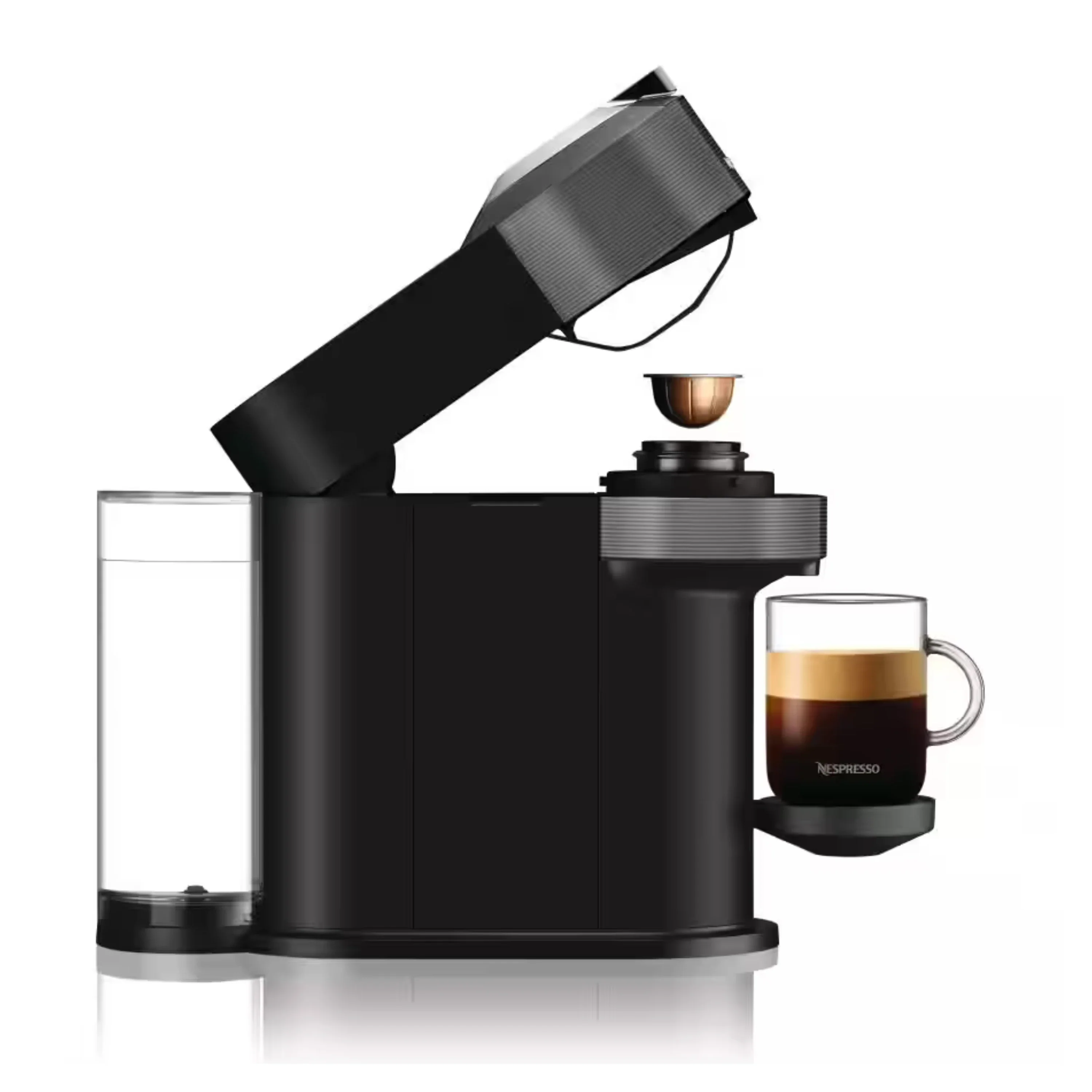 De'Longhi Nespresso Vertuo Next Premium Coffee and Espresso Maker Plus Aeroccino3 Milk Frother in Black and Gray (ENV120GYAE) - Image 3