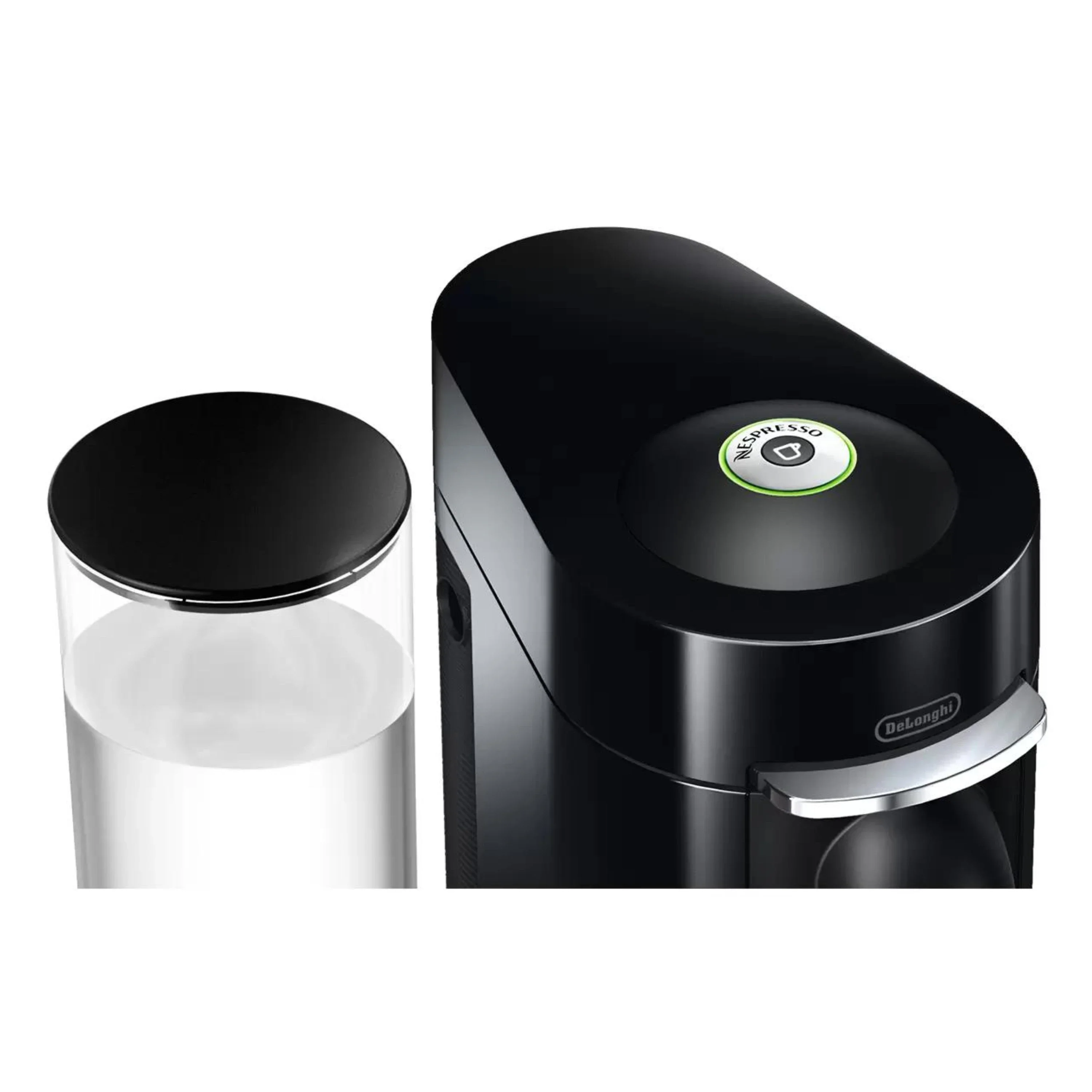 De'Longhi Nespresso VertuoPlus Deluxe Coffee & Espresso Single-Serve Machine in Piano Black with Chrome Detailing (ENV155B) - Image 3