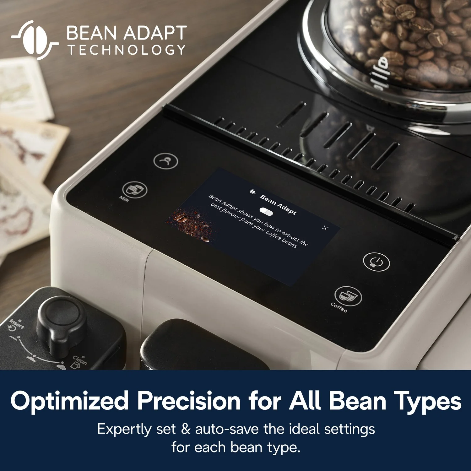 De'Longhi Rivelia Fully Automatic Espresso Machine in Beige (EXAM44055BG) - Image 16