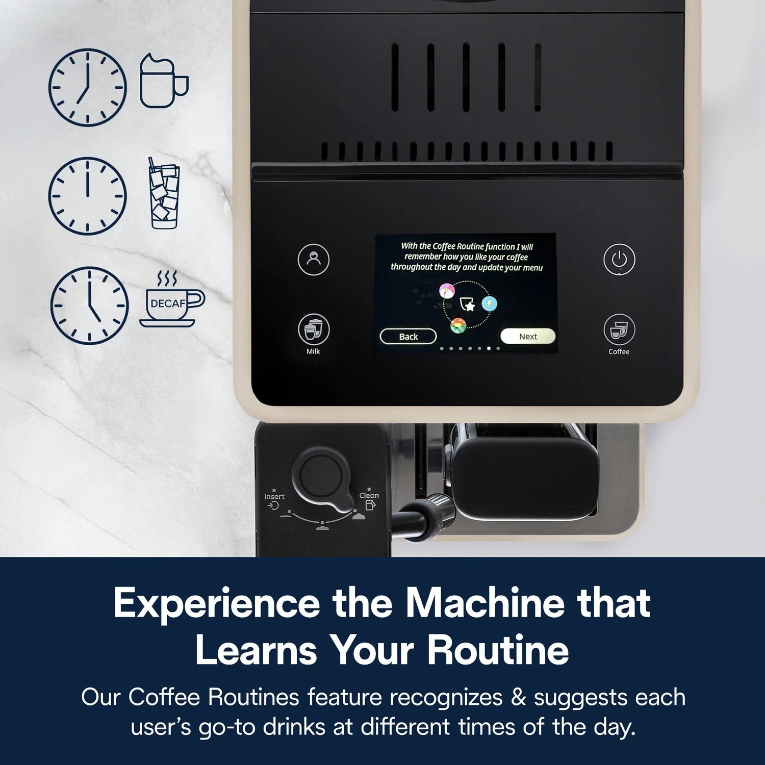 De'Longhi Rivelia Fully Automatic Espresso Machine in Beige (EXAM44055BG) - Image 17