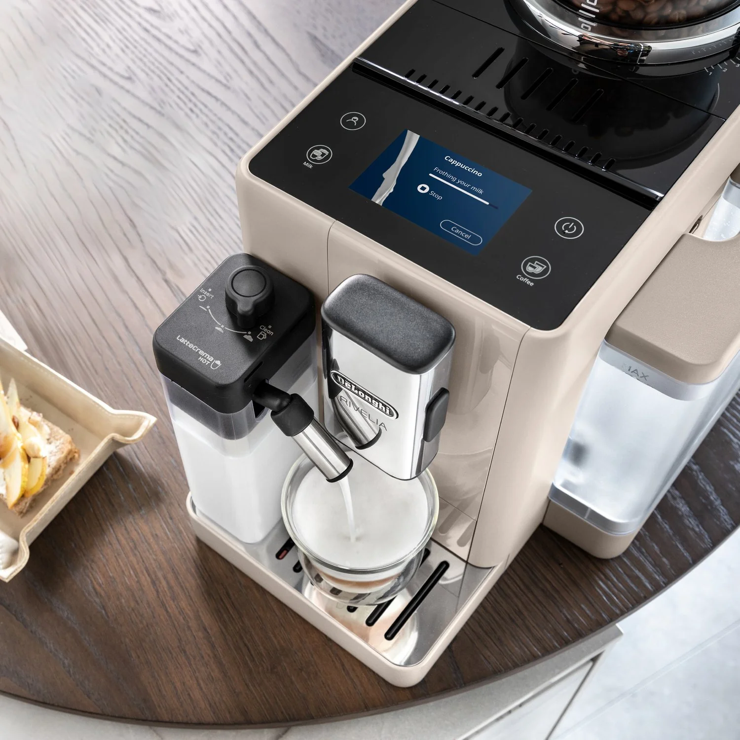 De'Longhi Rivelia Fully Automatic Espresso Machine in Beige (EXAM44055BG) - Image 6