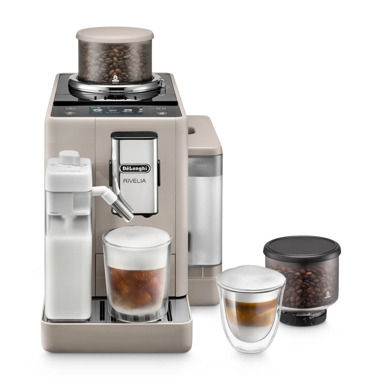 De'Longhi Rivelia Fully Automatic Espresso Machine in Beige (EXAM44055BG) - Image 8