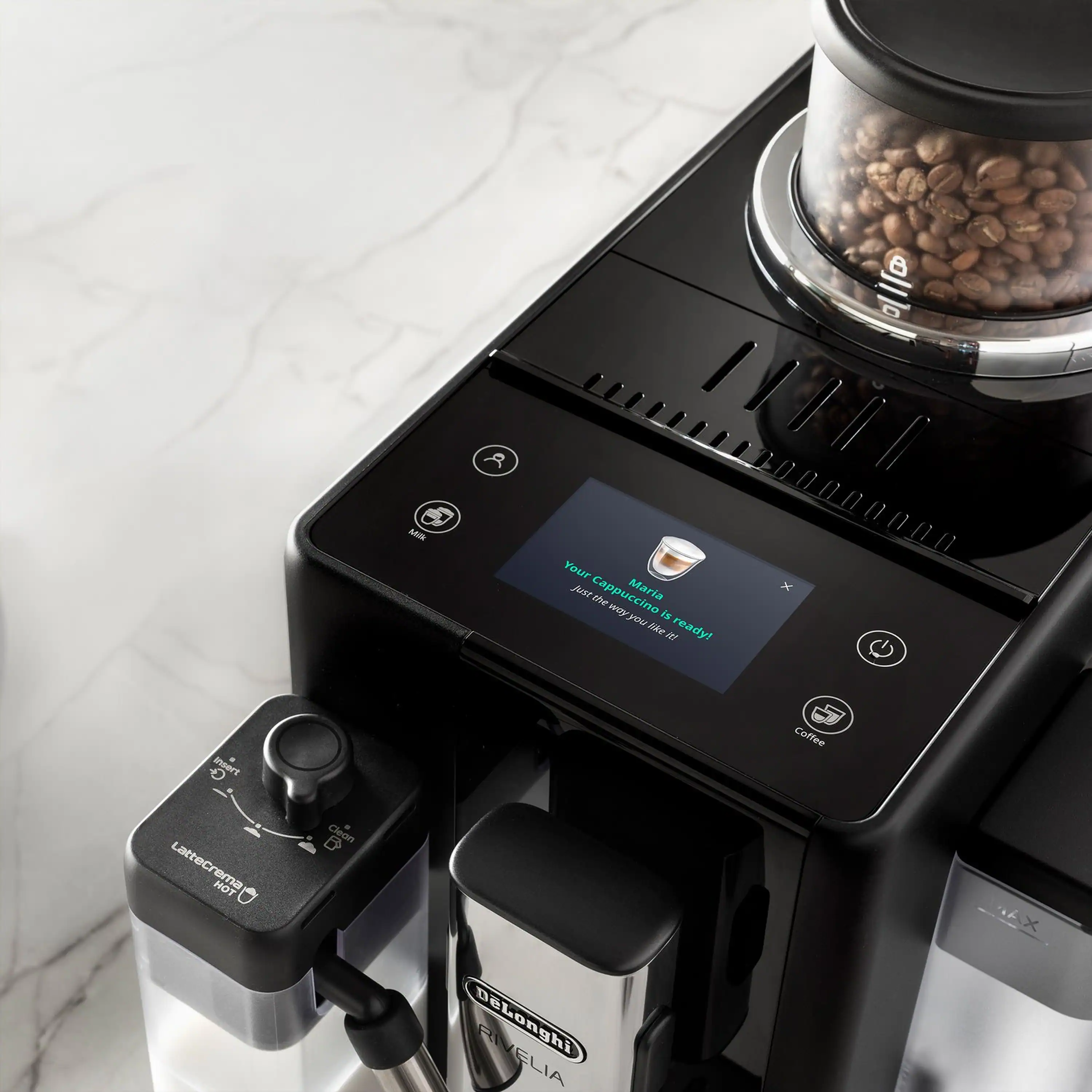 De'Longhi Rivelia Fully Automatic Espresso Machine in Black (EXAM44055B) - Image 10