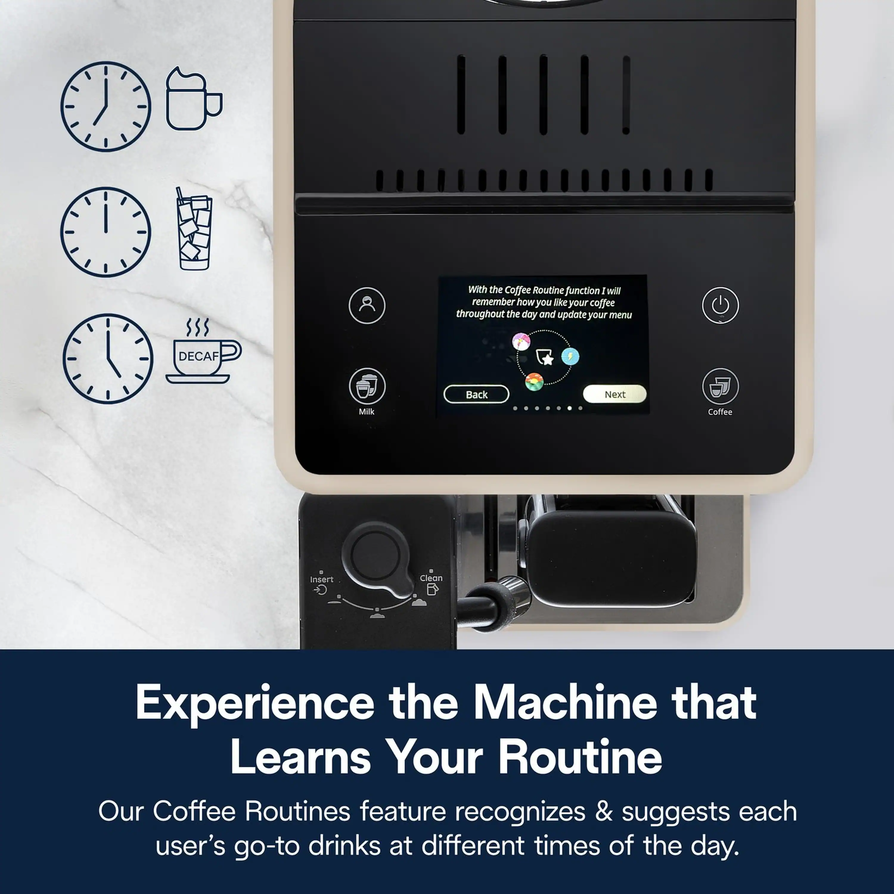 De'Longhi Rivelia Fully Automatic Espresso Machine in Black (EXAM44055B) - Image 16